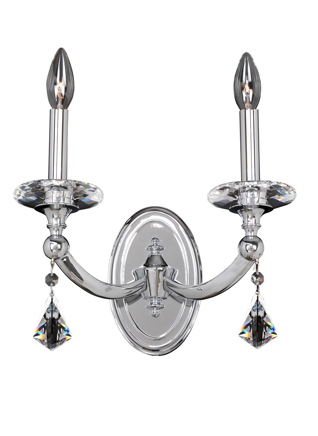 Allegri Floridia 2-Light 11" Wall Sconce in Chrome