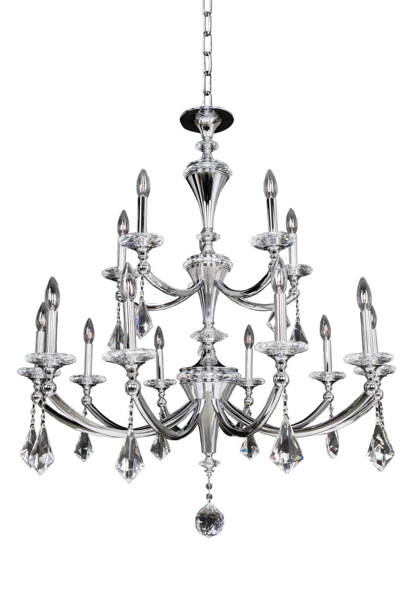 Allegri Floridia 15-Light Modern Chandelier in Chrome