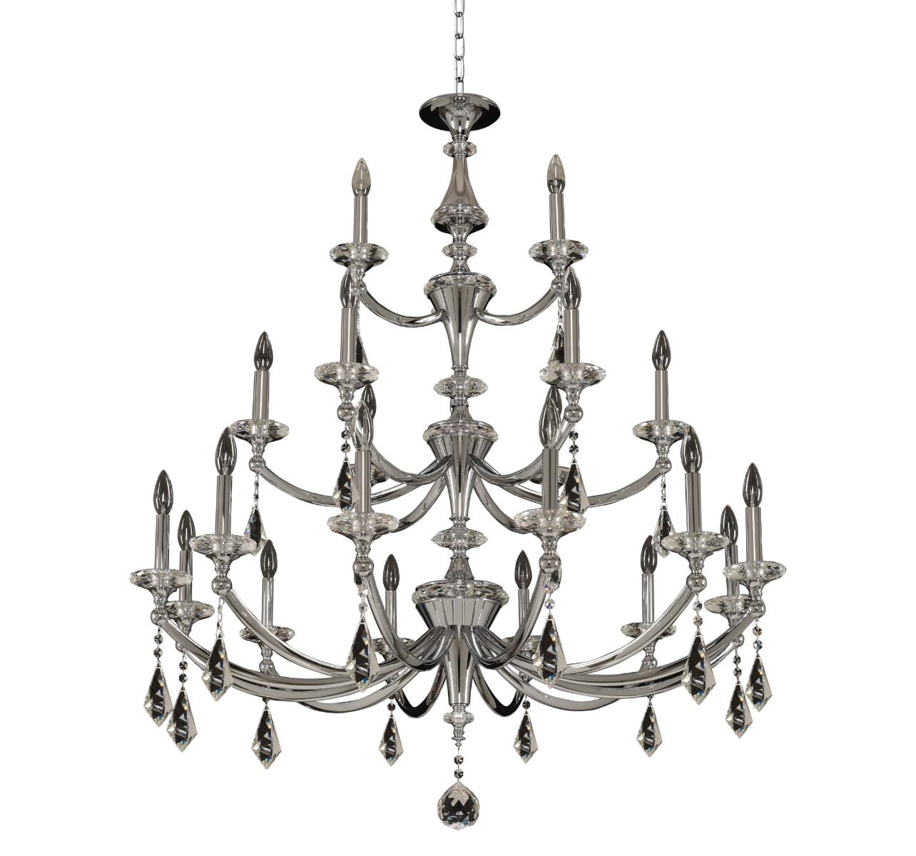 Allegri Floridia 21-Light Modern Chandelier in Chrome