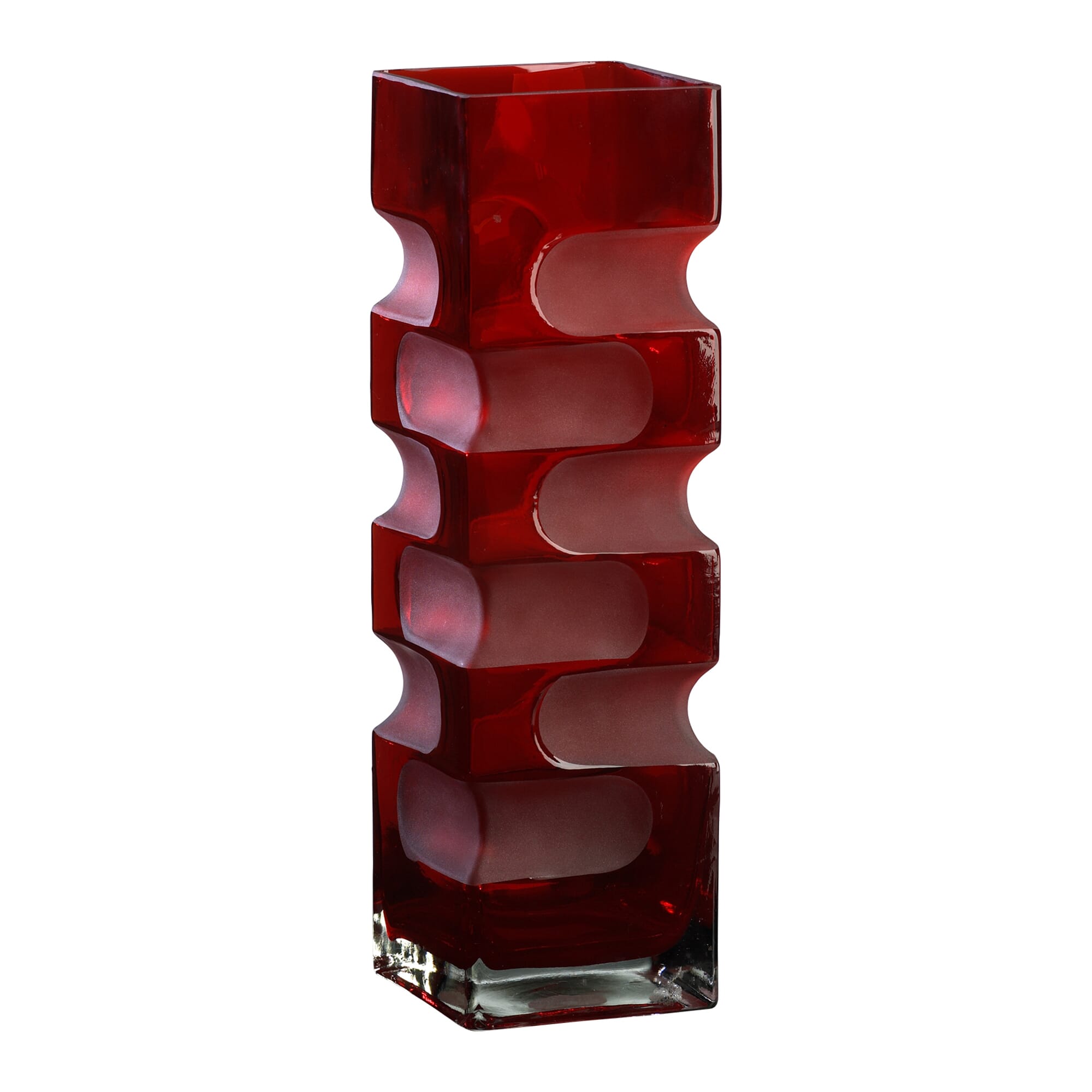 Cyan Design Large Ruby Etched Vase in Red