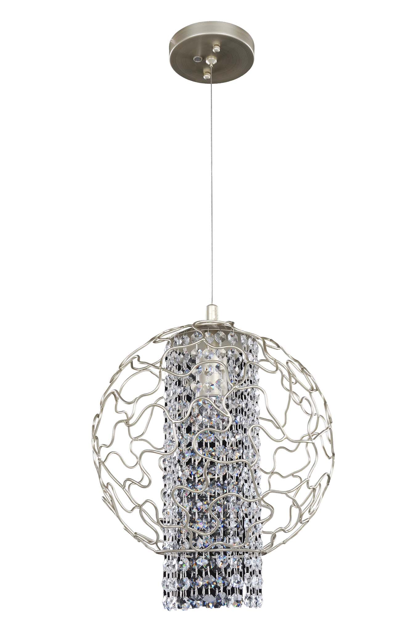 Allegri Mundo Pendant Light in Tarnished Silver