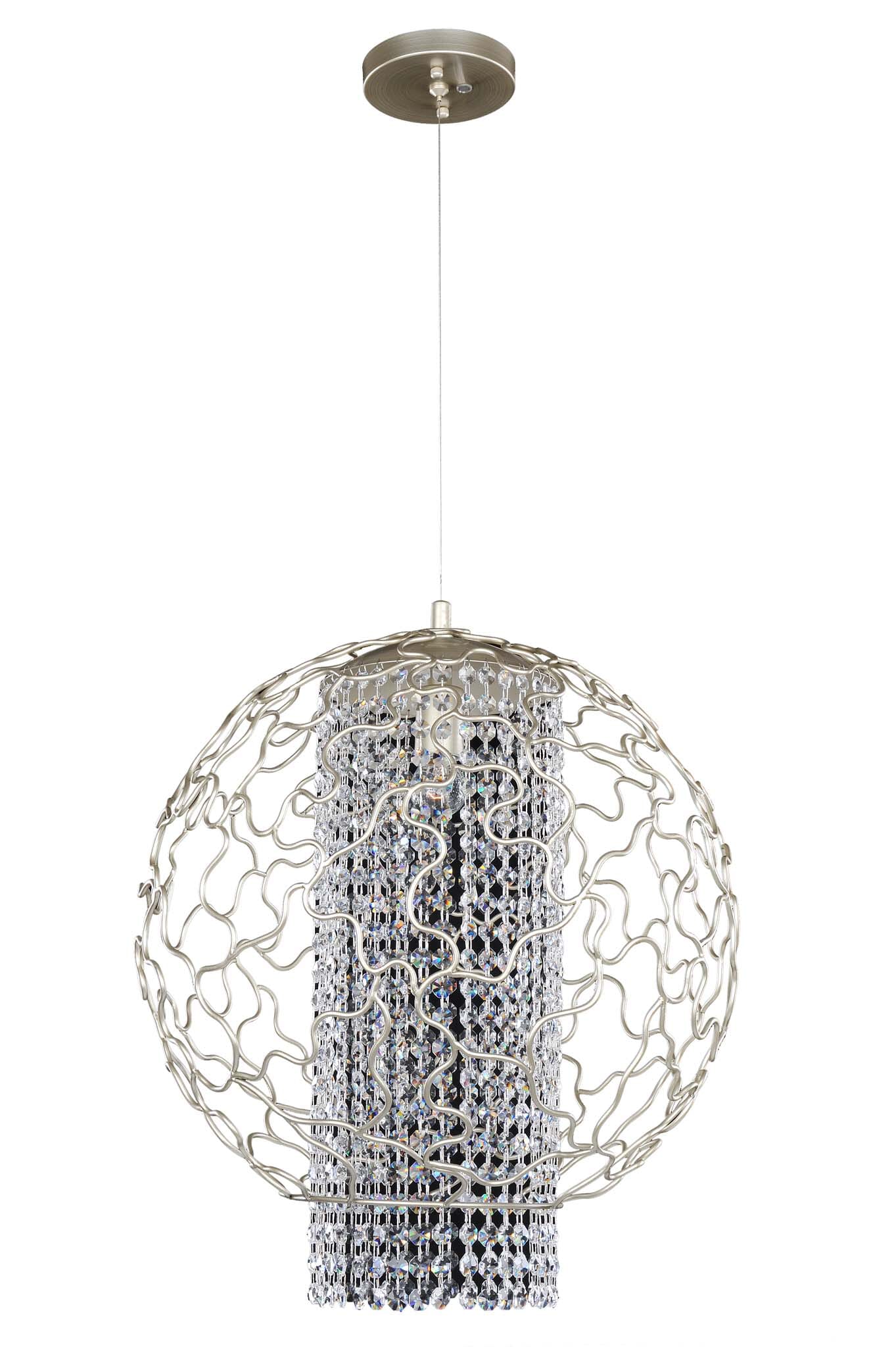 Allegri Mundo 4-Light Pendant Light in Tarnished Silver