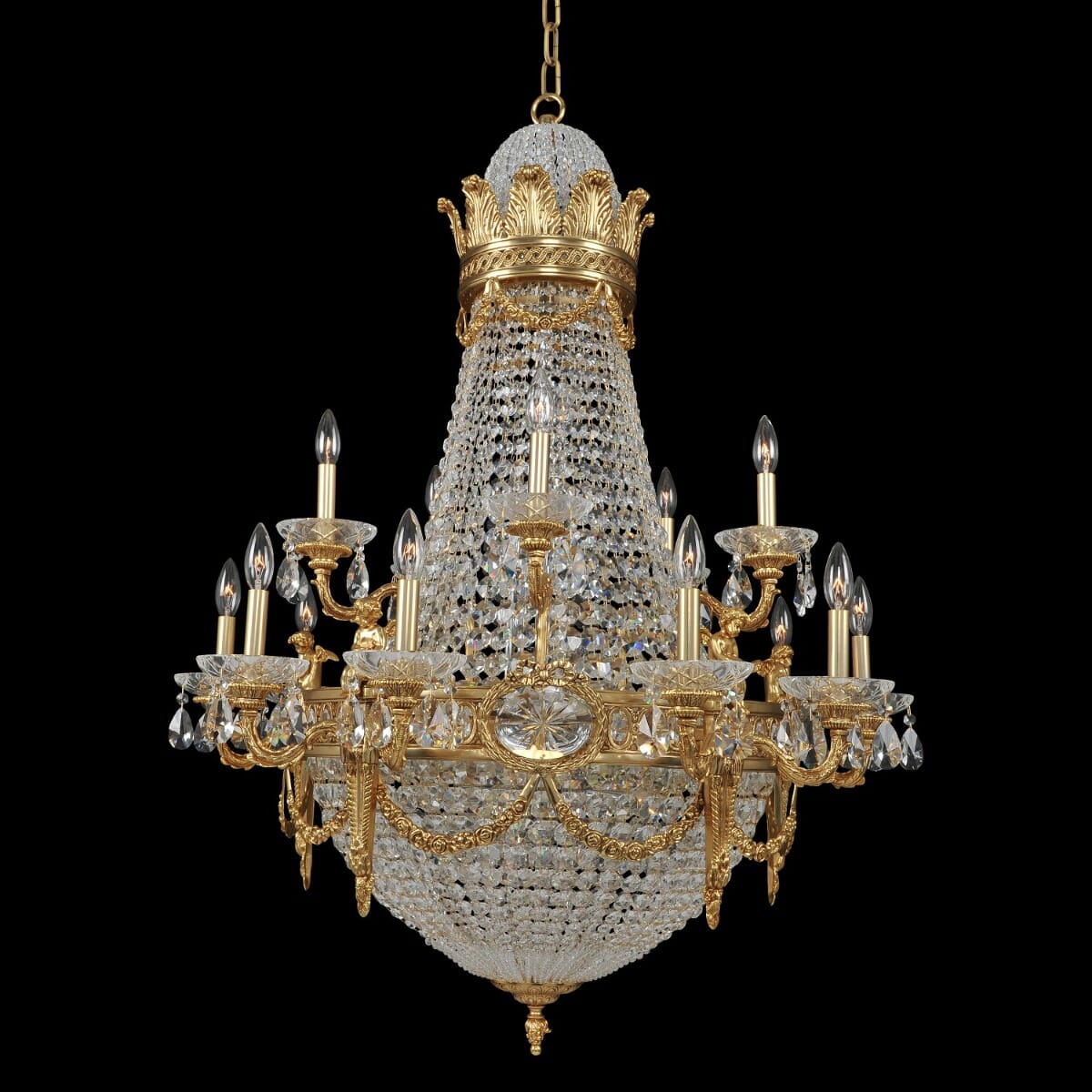 Allegri Marseille 25-Light Traditional Chandelier in Antique Brass