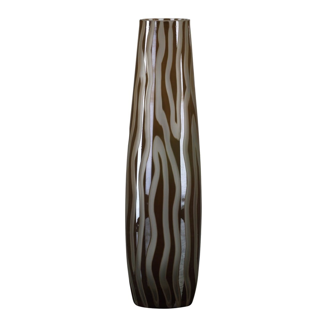 Cyan Design Cafe 16" Etched Glass Vase in Brown/Smoke