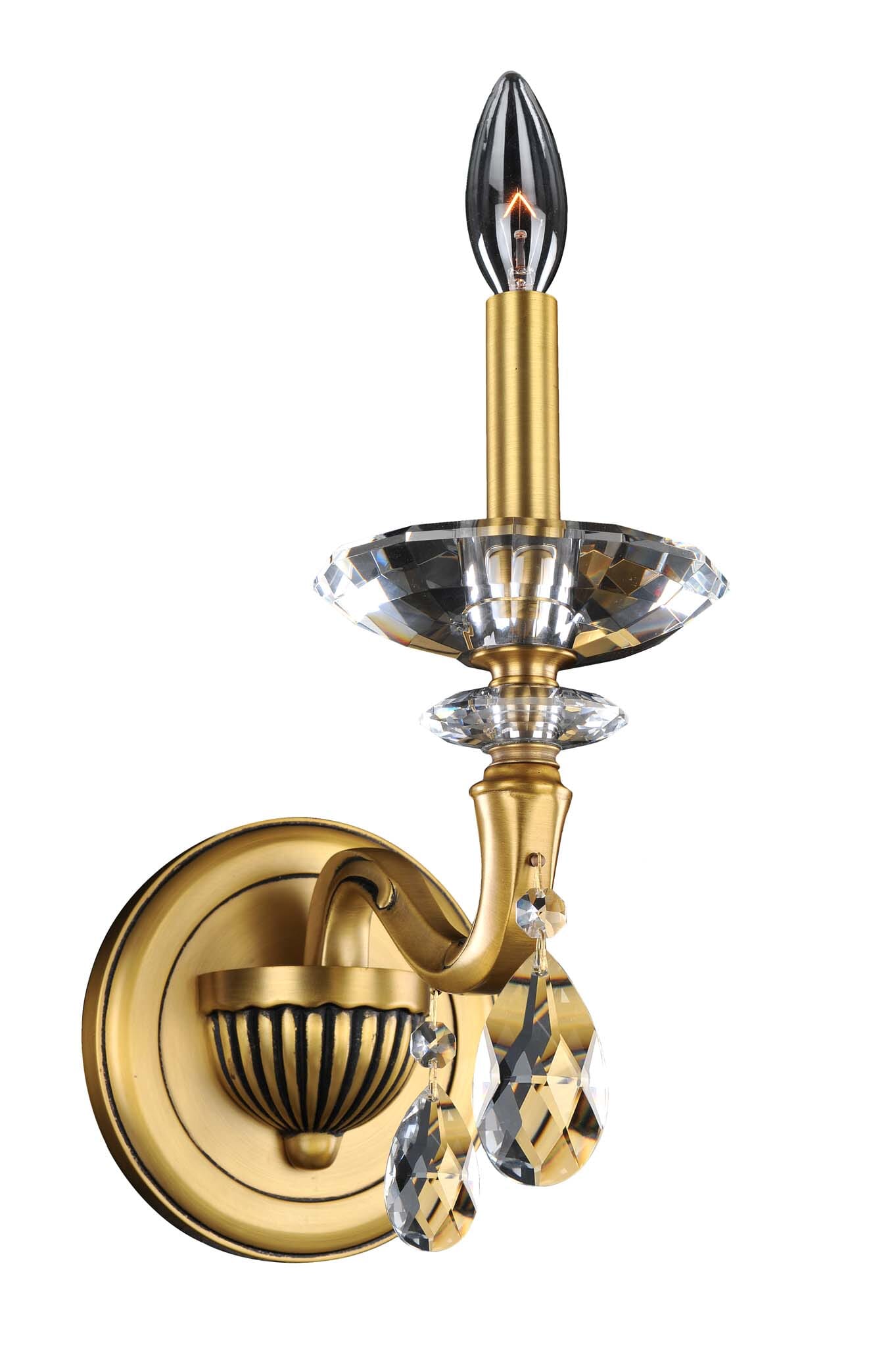 Allegri Jolivet 10" Wall Sconce in Historic Brass