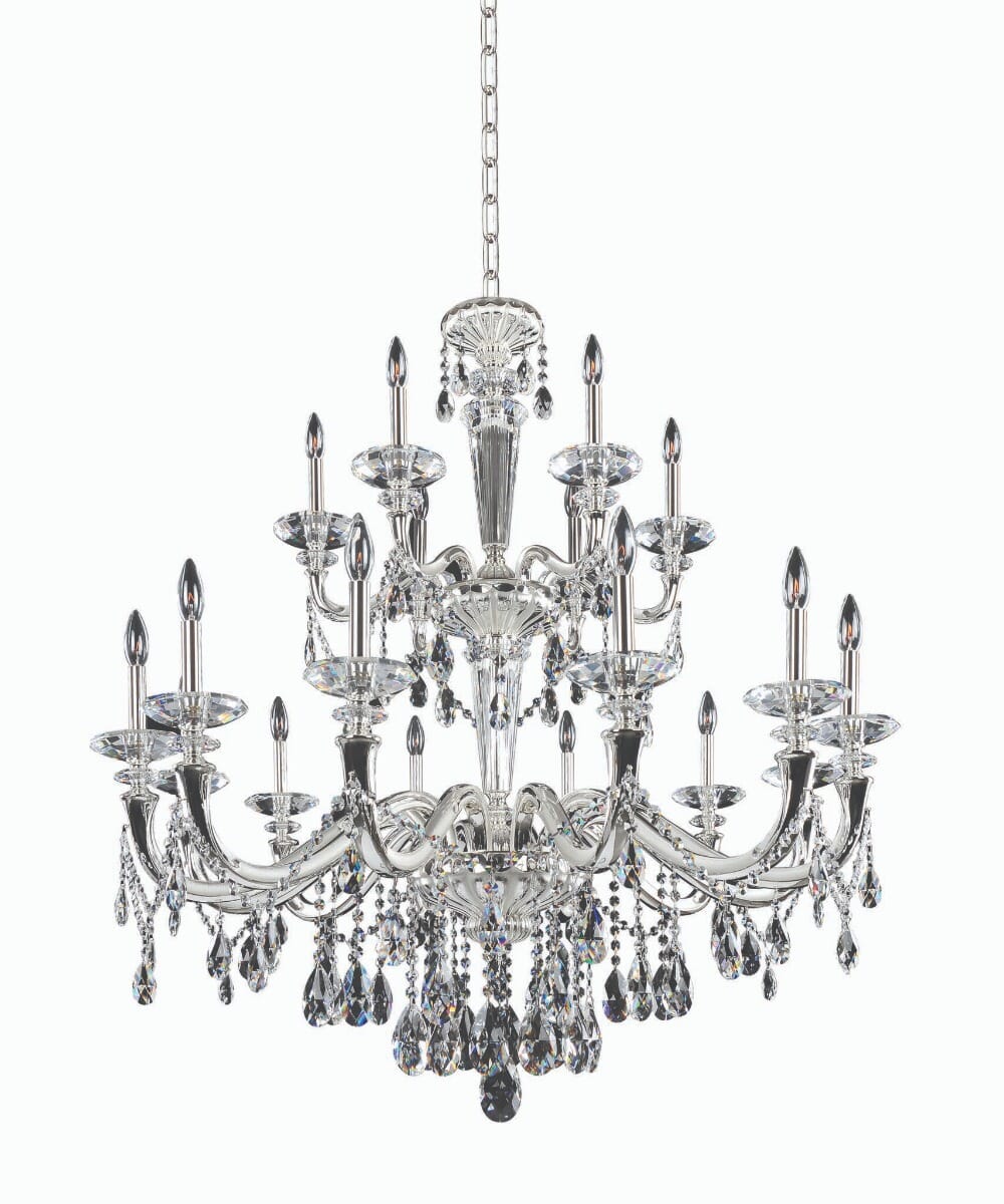 Allegri Jolivet 18-Light Traditional Chandelier in Two Tone Silver