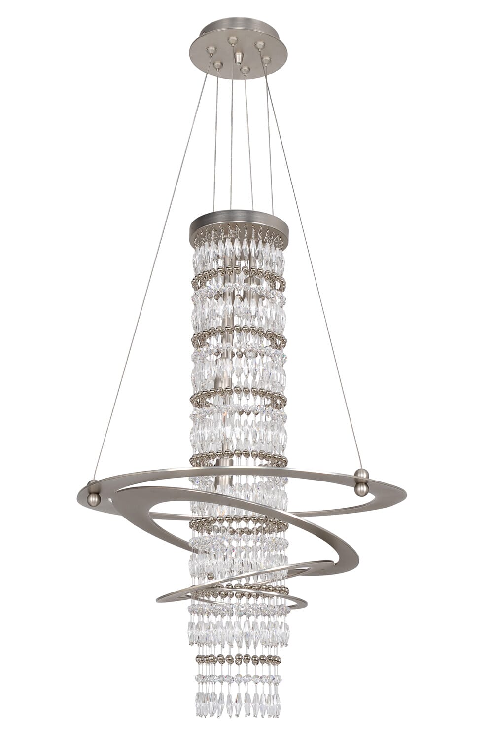 Allegri Giovanni 3-Light Pendant Light in Brushed Nickel