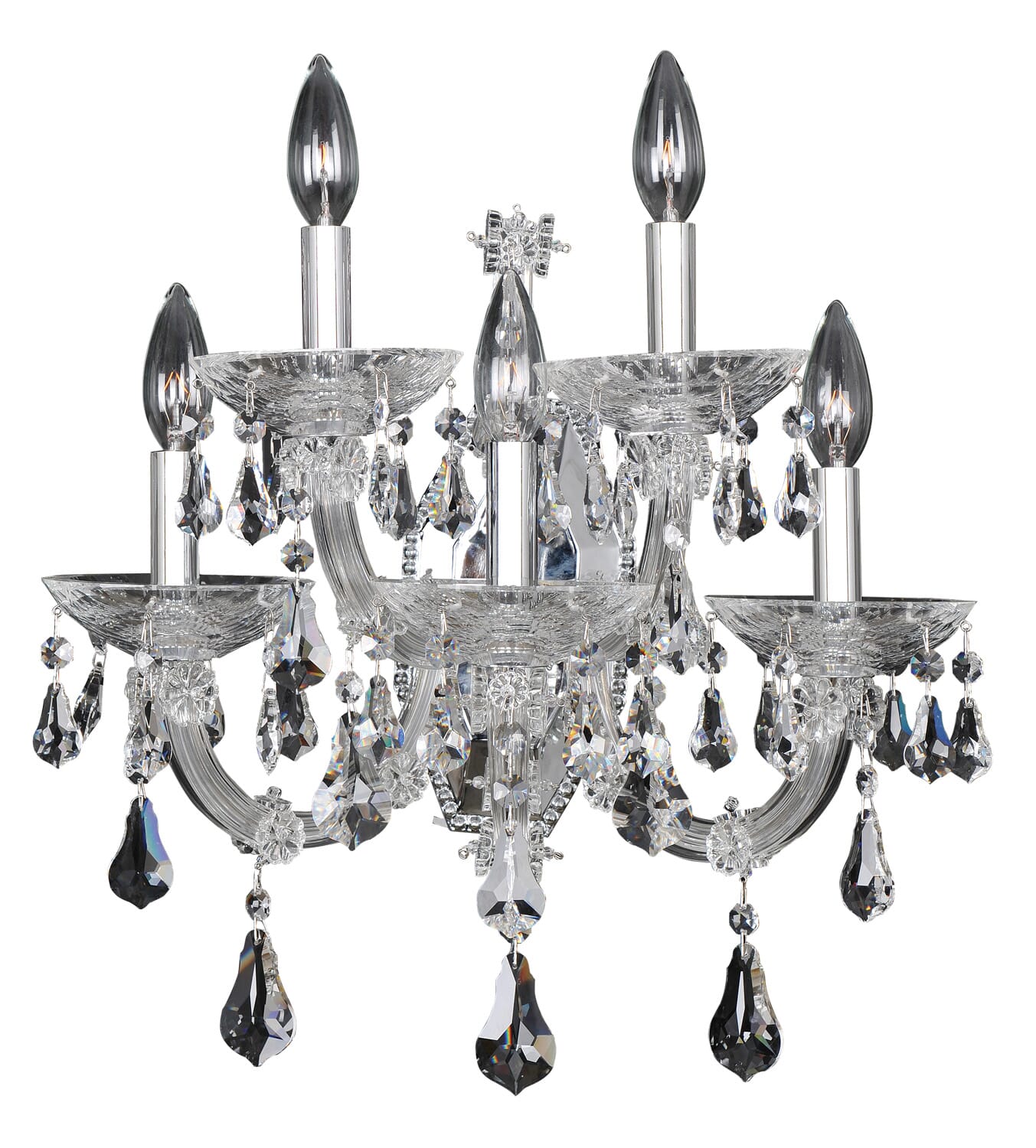 Allegri Brahms 5-Light 18" Wall Sconce in Chrome