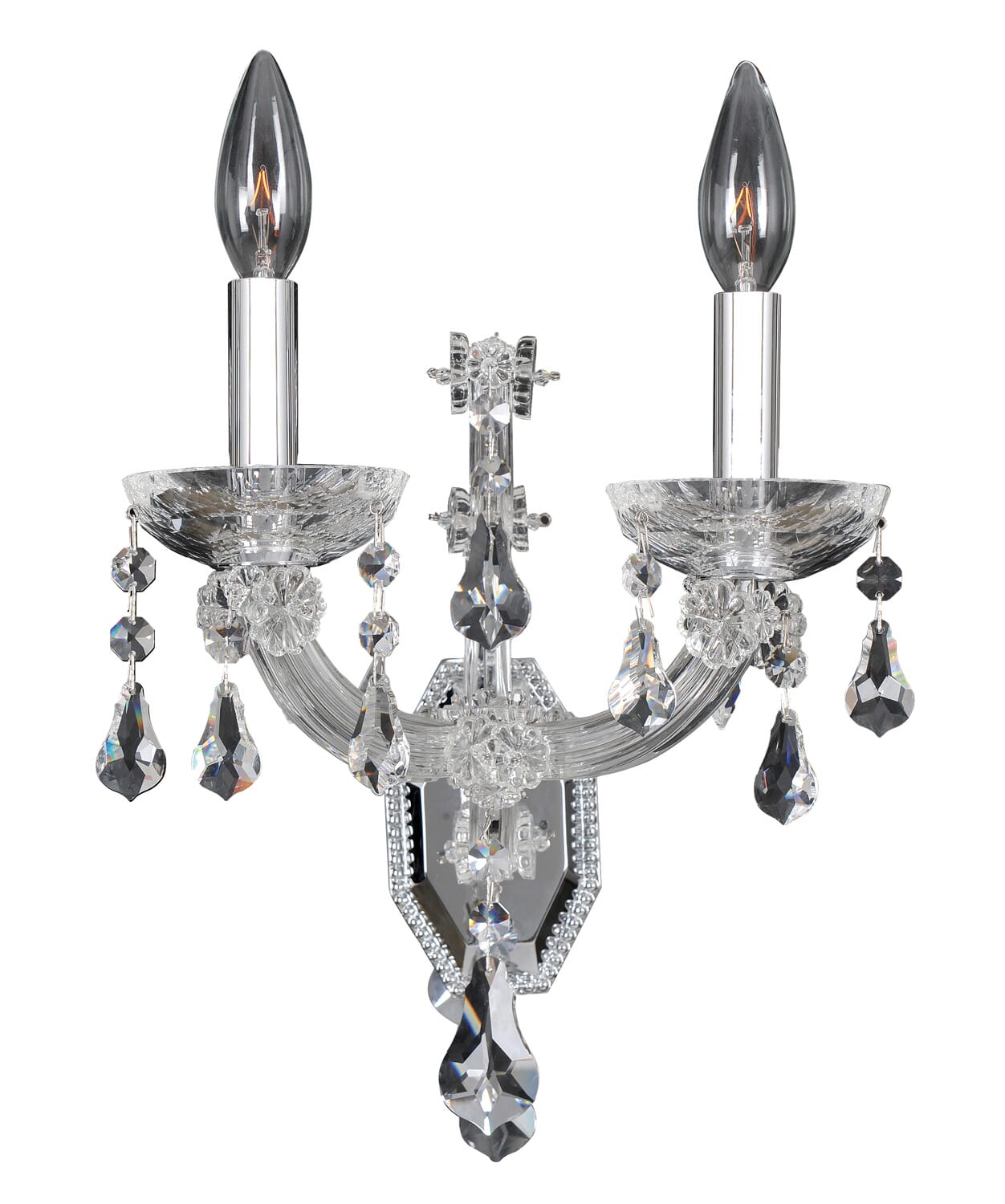 Allegri Brahms 2-Light 14" Wall Sconce in Chrome