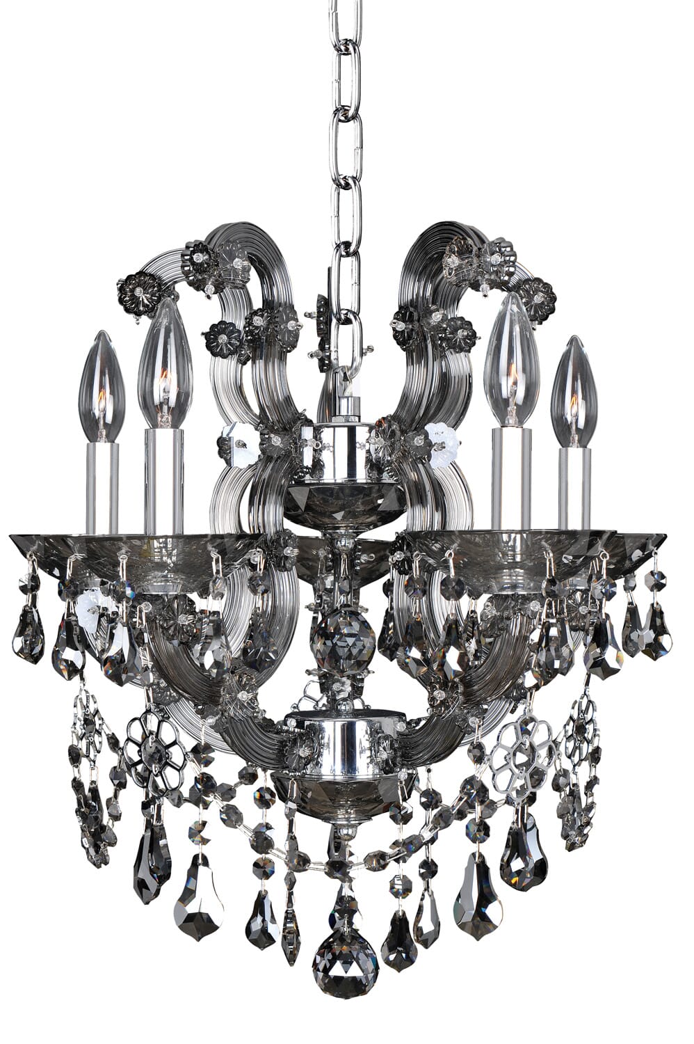 Allegri Brahms 5-Light Contemporary Chandelier in Chrome