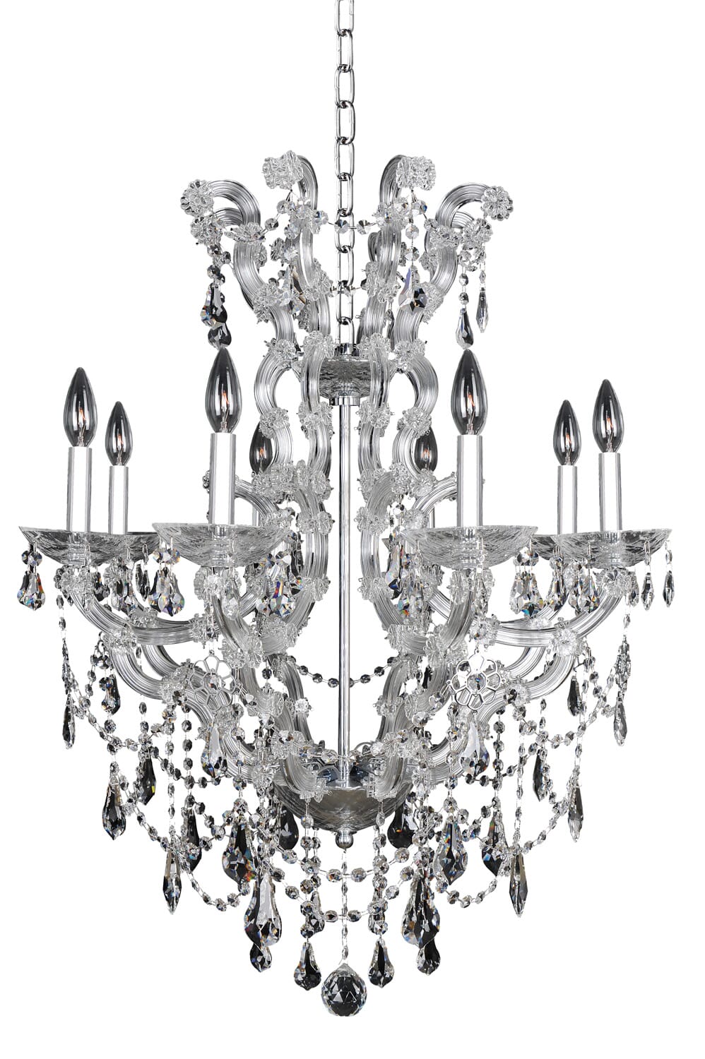 Allegri Brahms 8-Light Contemporary Chandelier in Chrome