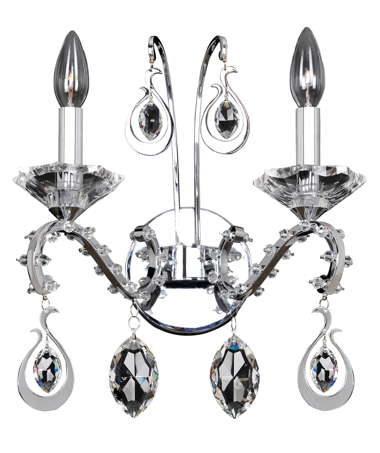 Allegri Torreli 2-Light 16" Wall Sconce in Chrome