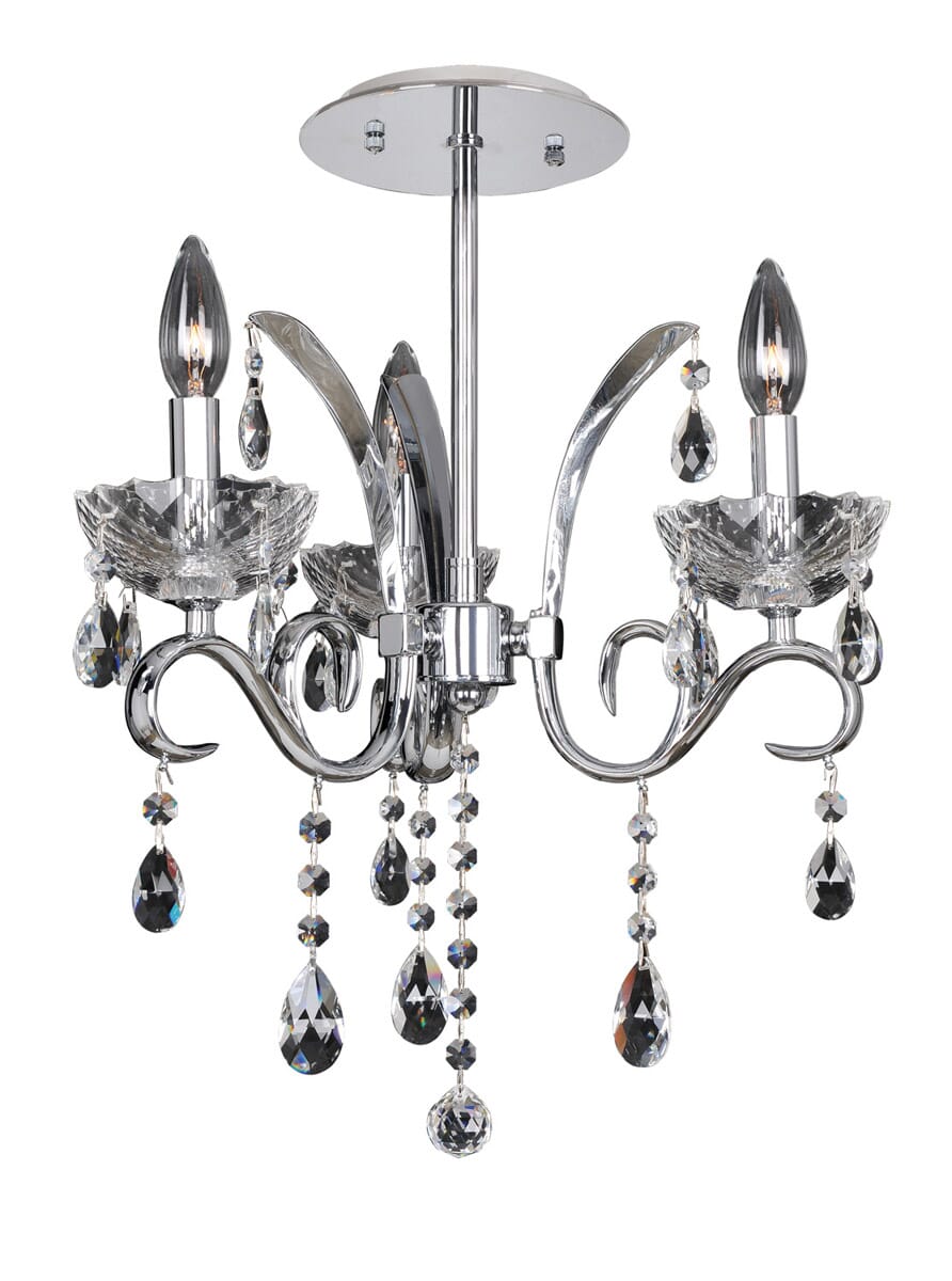 Allegri Catalani 3-Light Ceiling Light in Chrome