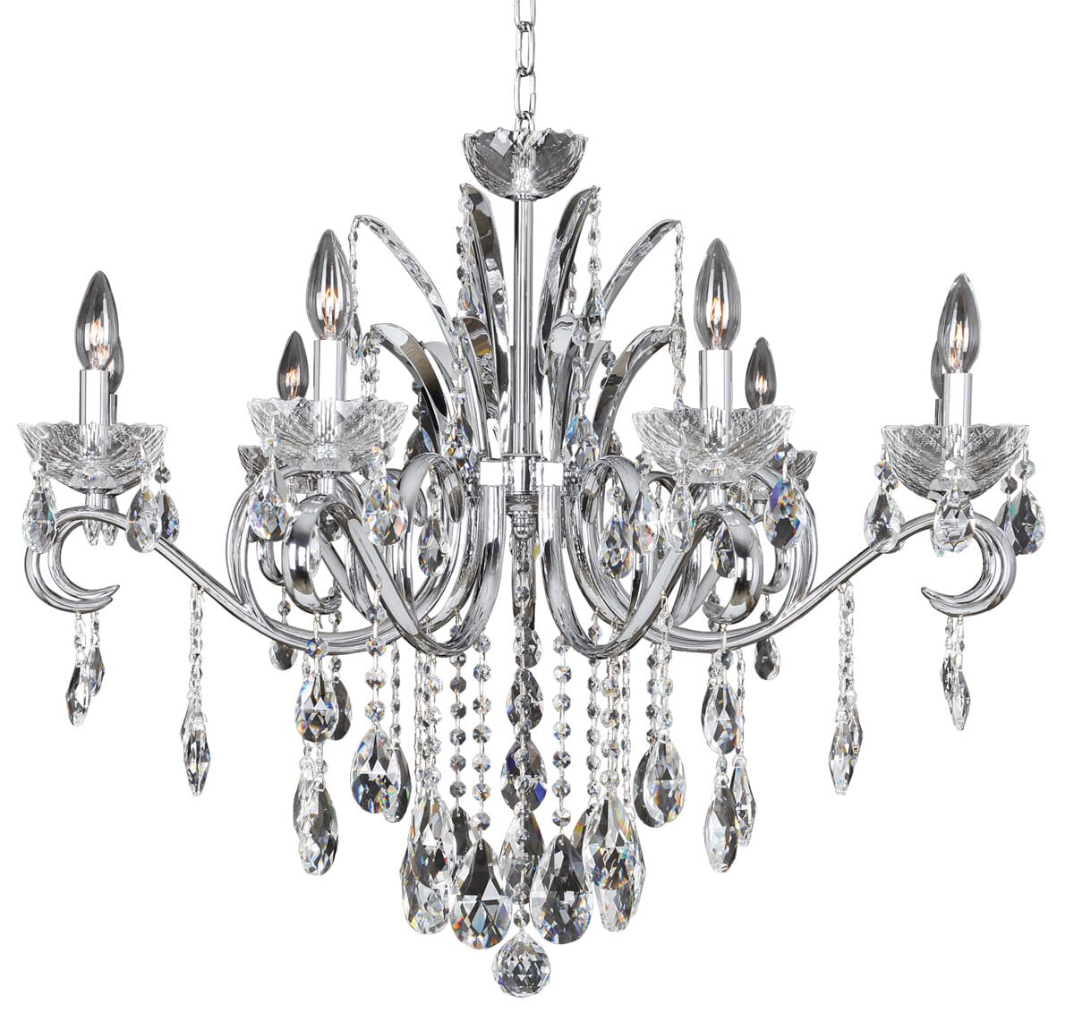 Allegri Catalani 9-Light Transitional Chandelier in Chrome