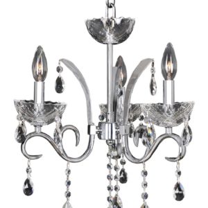 Allegri Catalani 3-Light Transitional Chandelier in Chrome