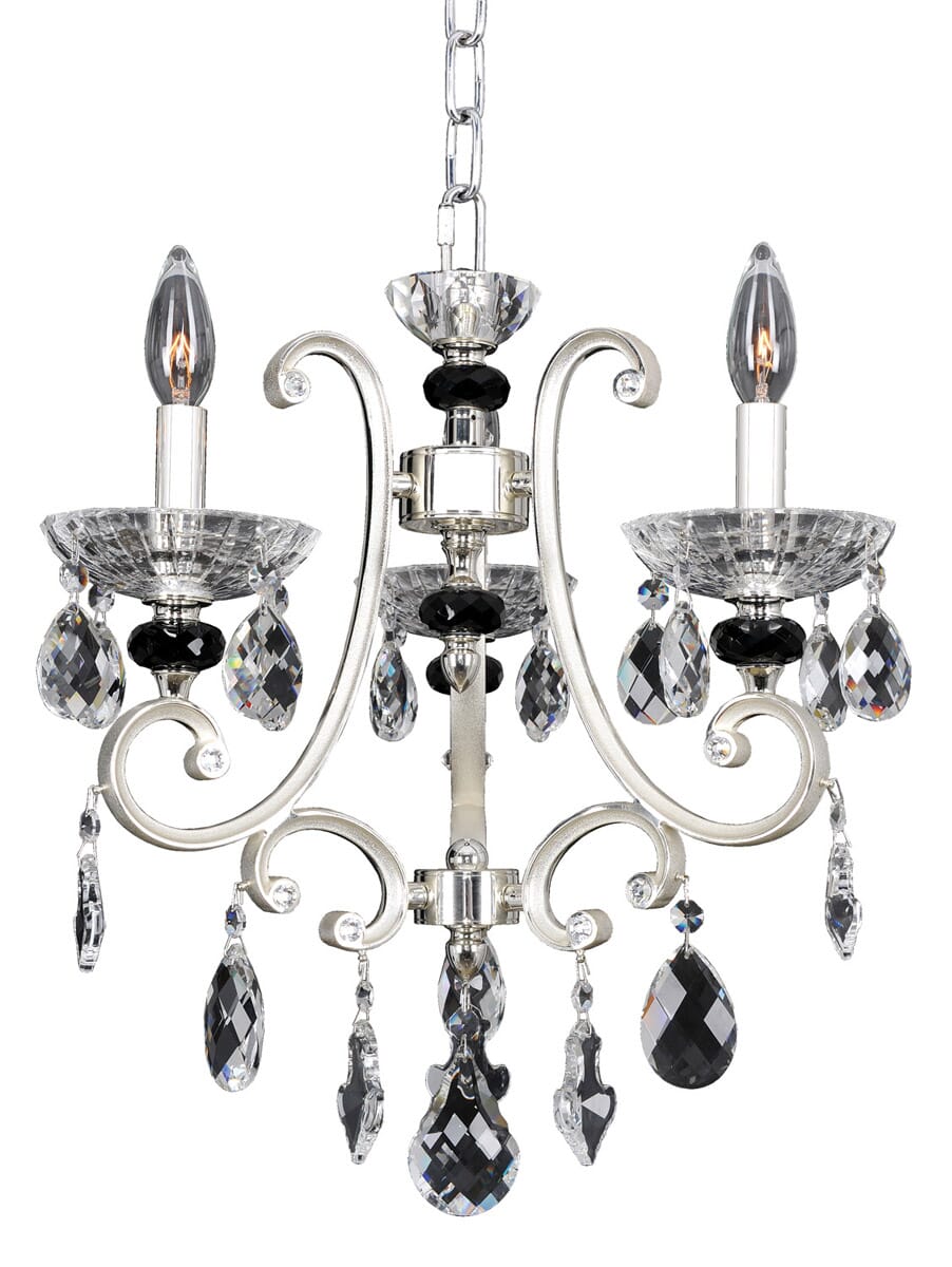 Allegri Bedetti 3-Light Modern Chandelier in Two Tone Silver