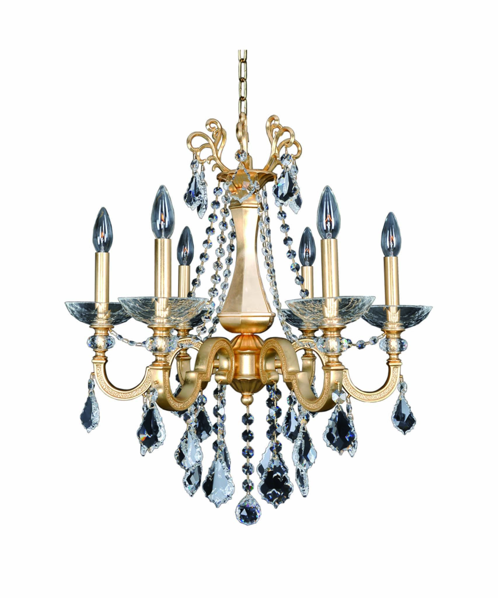 Allegri Barret 6-Light Traditional Chandelier in French Gold - 24K