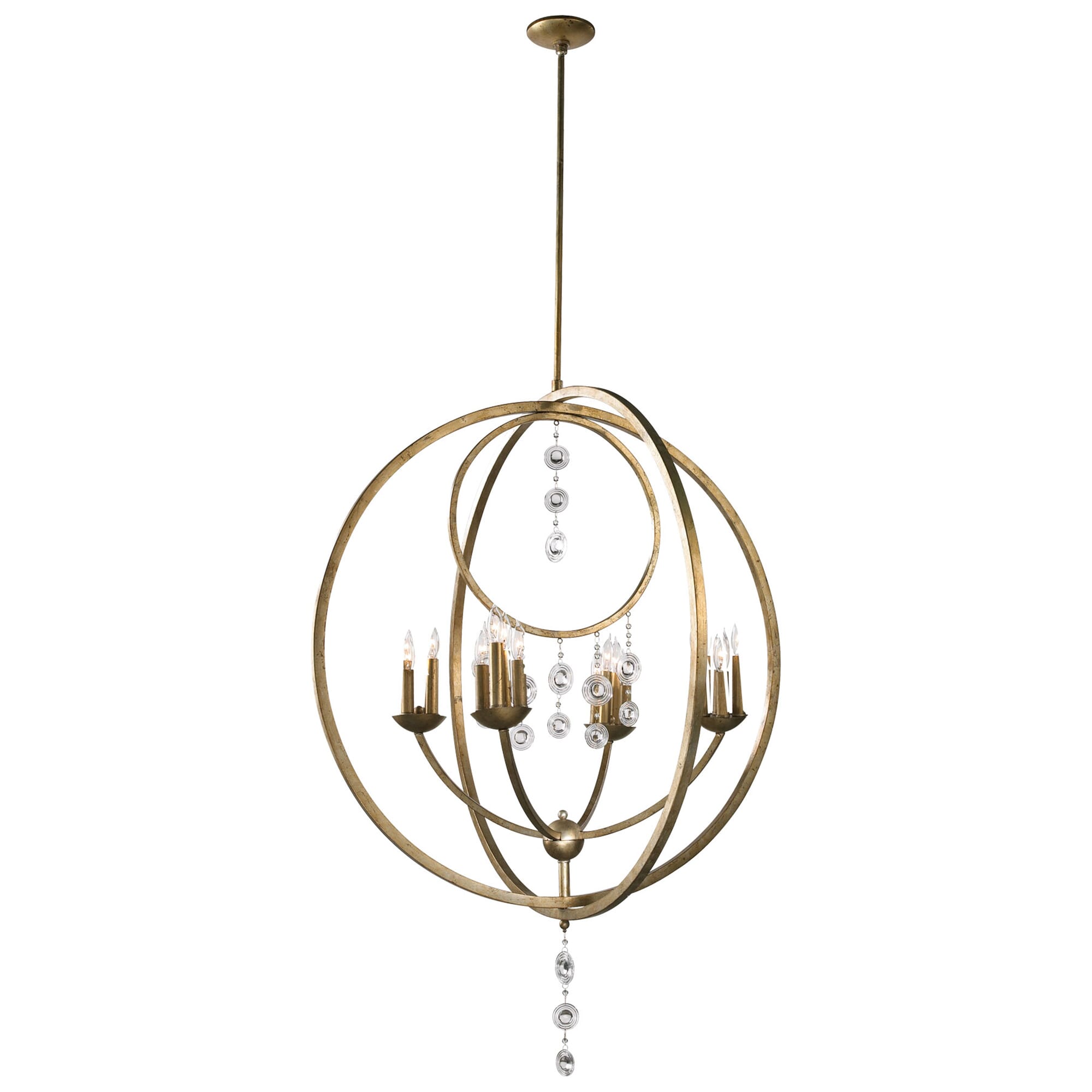 Cyan Design Emilia 16-Light Contemporary Chandelier in Silver Leaf