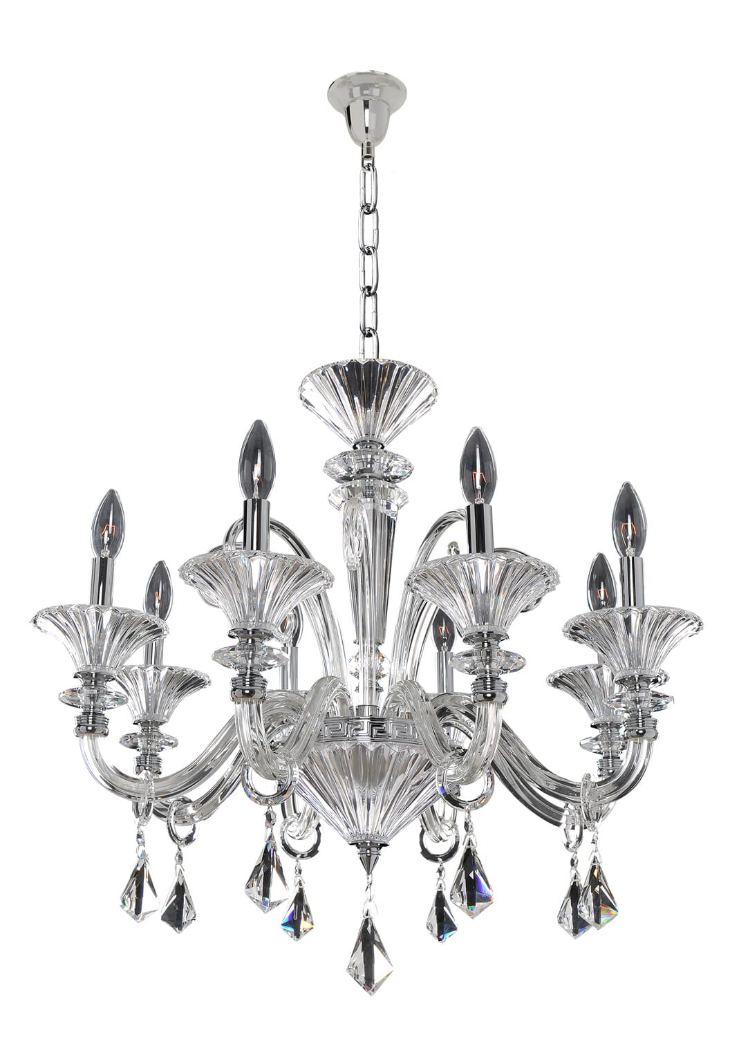 Allegri Chauvet 8-Light Transitional Chandelier in Chrome