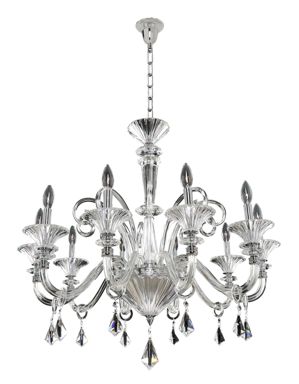 Allegri Chauvet 10-Light Transitional Chandelier in Chrome