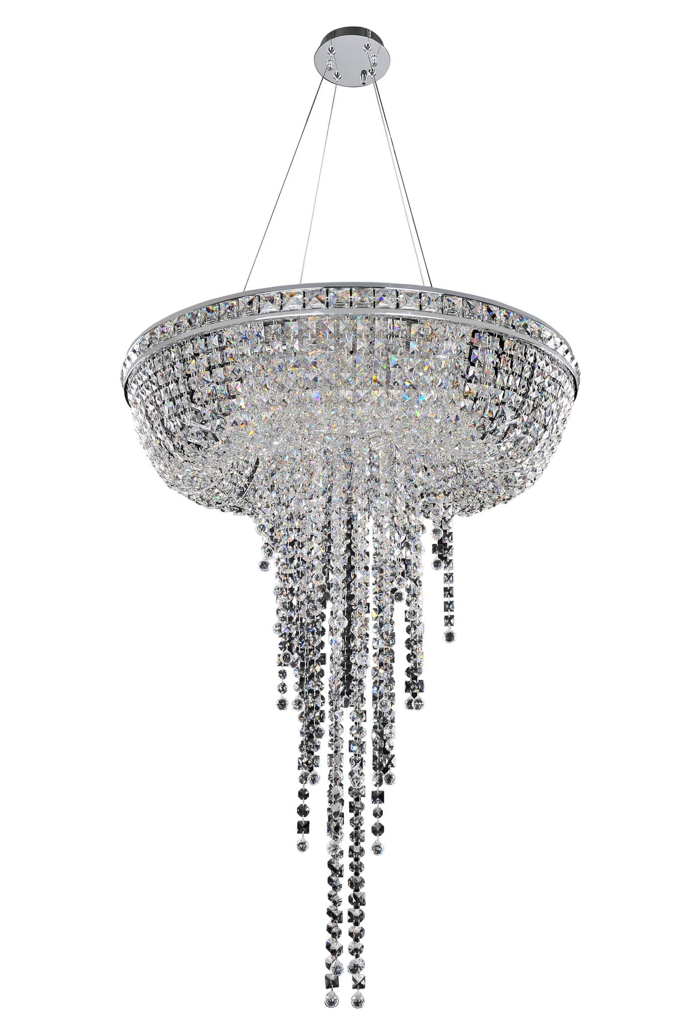 Allegri Cascata 8-Light Pendant Light in Chrome