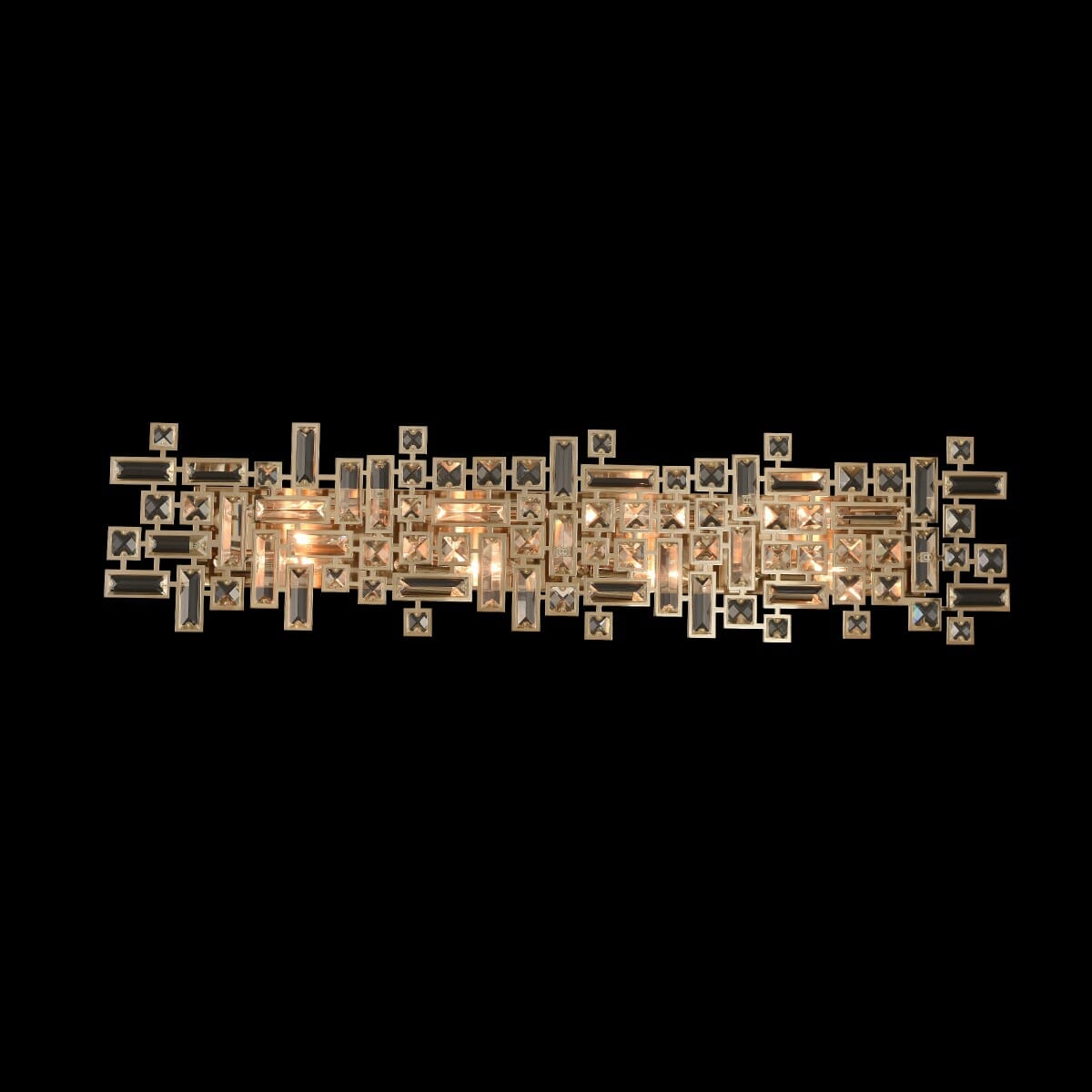 Allegri Vermeer 8-Light 38" Bathroom Vanity Light in Brushed Champagne Gold