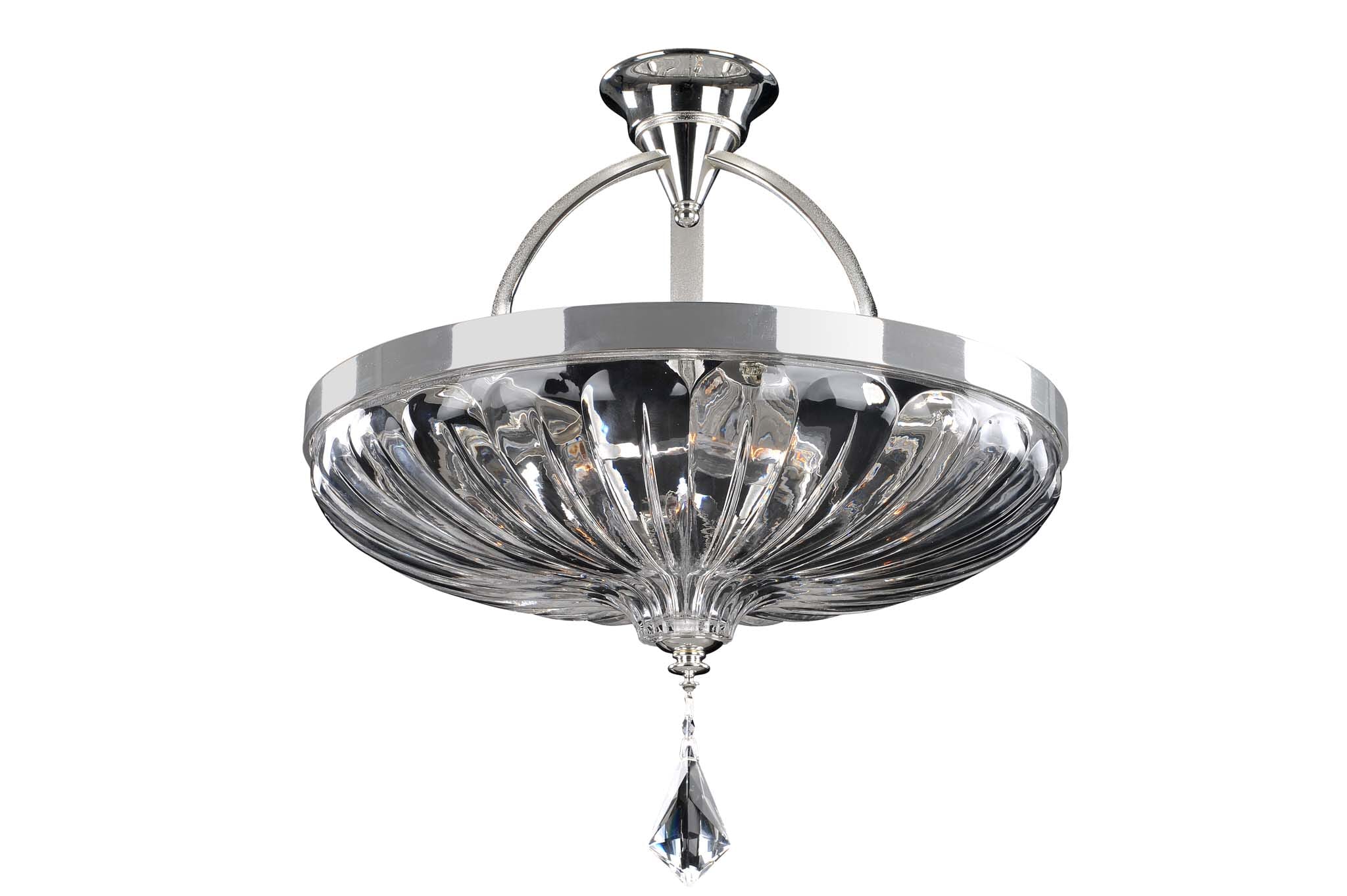 Allegri Orecchini 6-Light Ceiling Light in Two Tone Silver