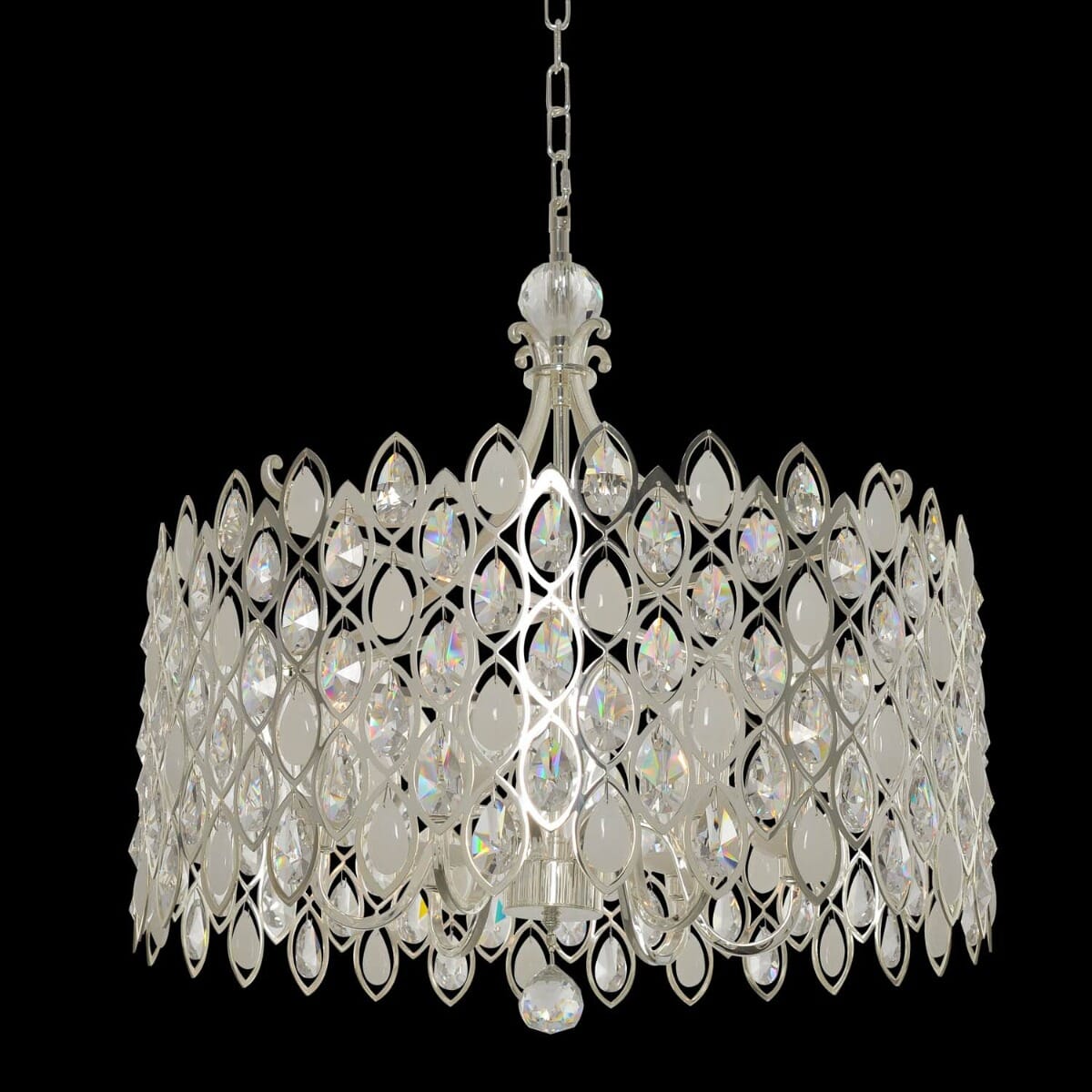 Allegri Prive 6-Light Pendant Light in Two Tone Silver