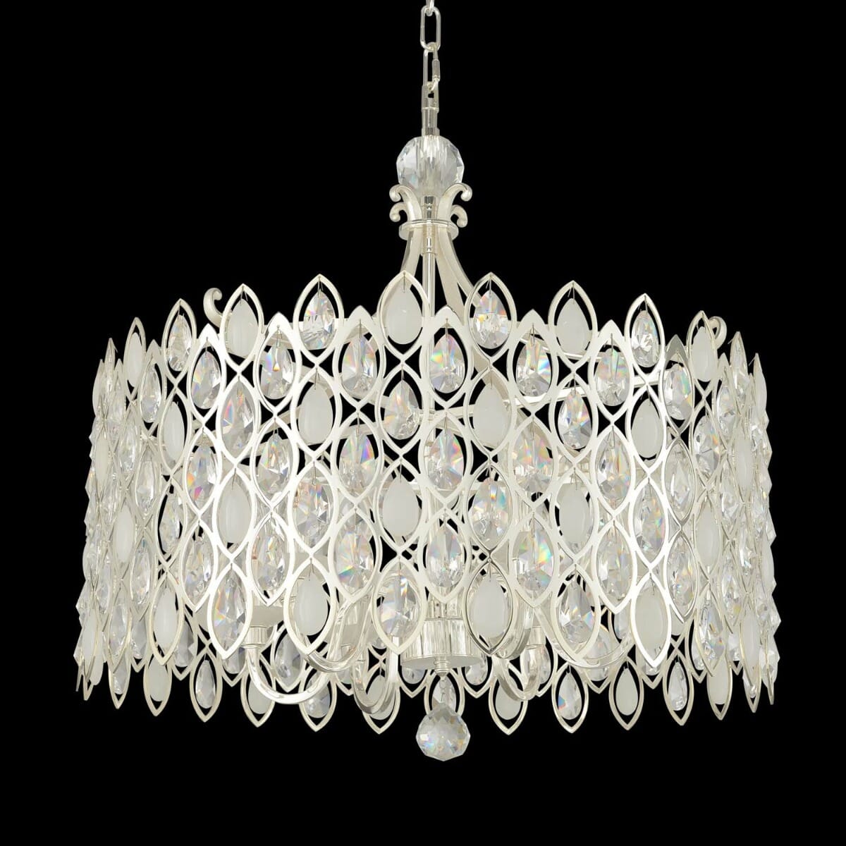 Allegri Prive 10-Light Pendant Light in Two Tone Silver