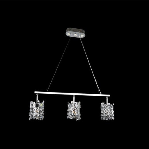 Allegri Dolo 3-Light 6" Pendant Light in Chrome