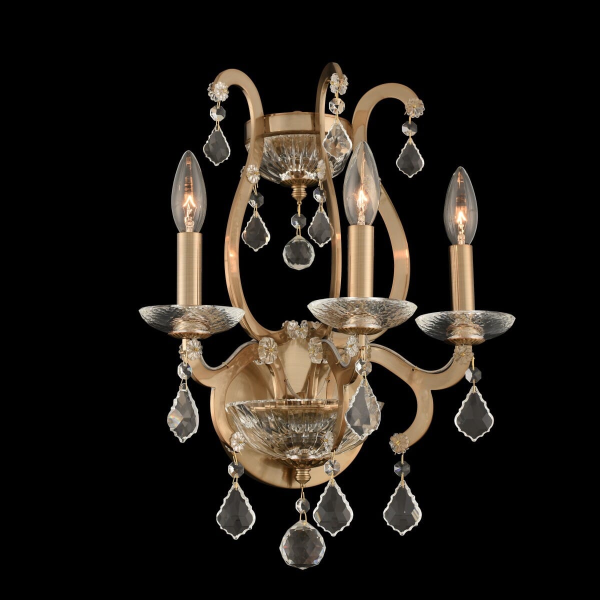 Allegri Duchess 3-Light 19" Wall Sconce in Brushed Champagne Gold