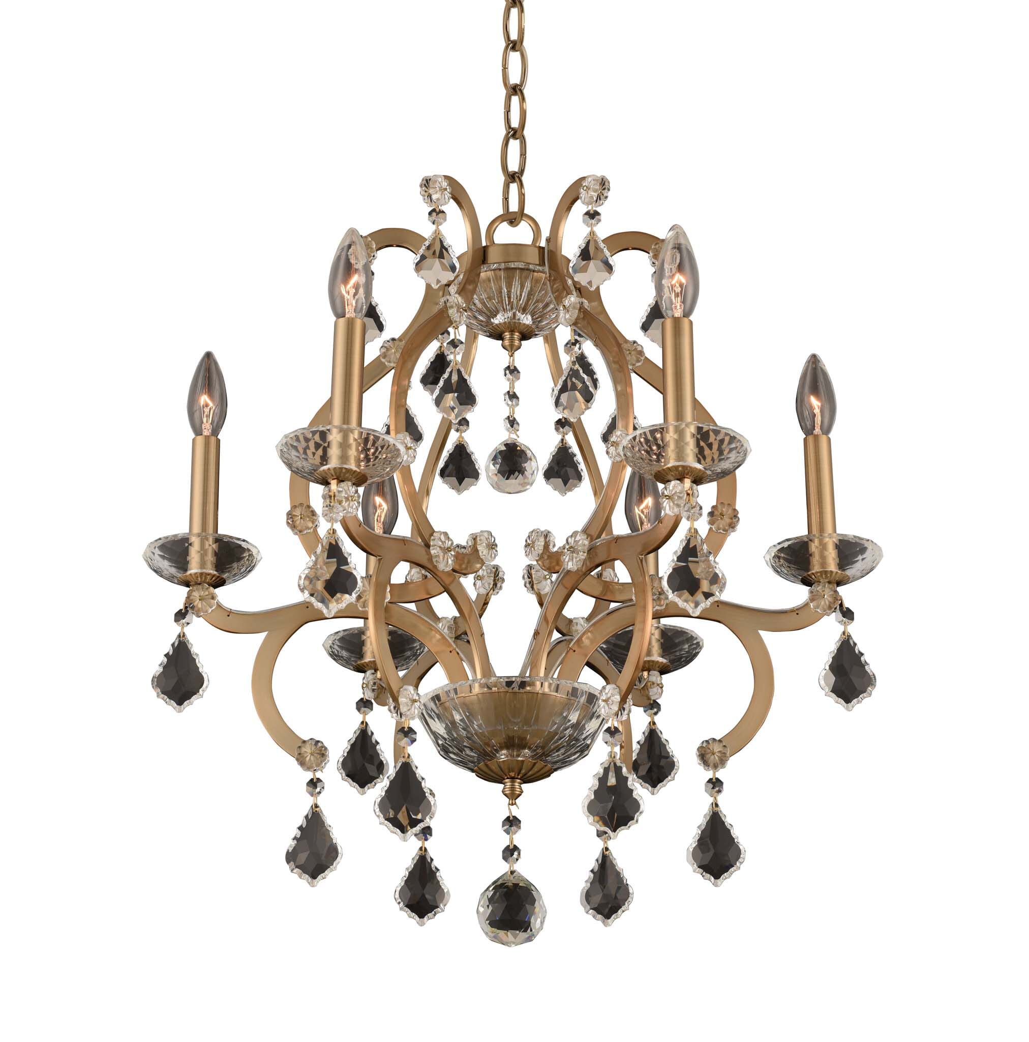 Allegri Duchess 6-Light Transitional Chandelier in Brushed Champagne Gold