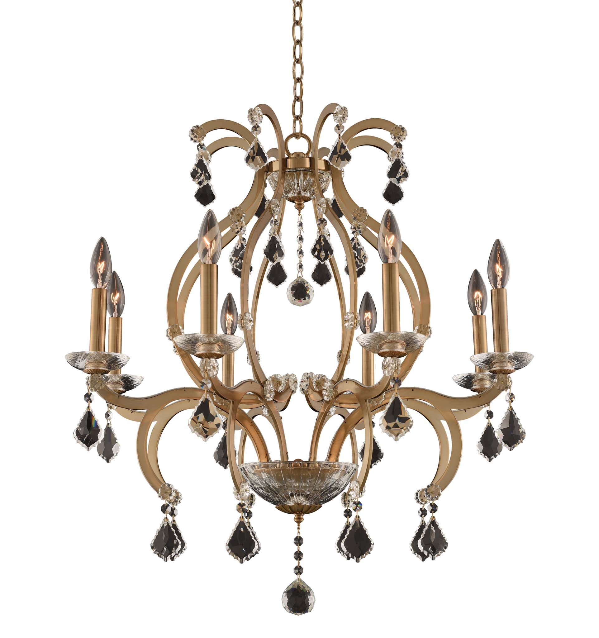 Allegri Duchess 8-Light Transitional Chandelier in Brushed Champagne Gold