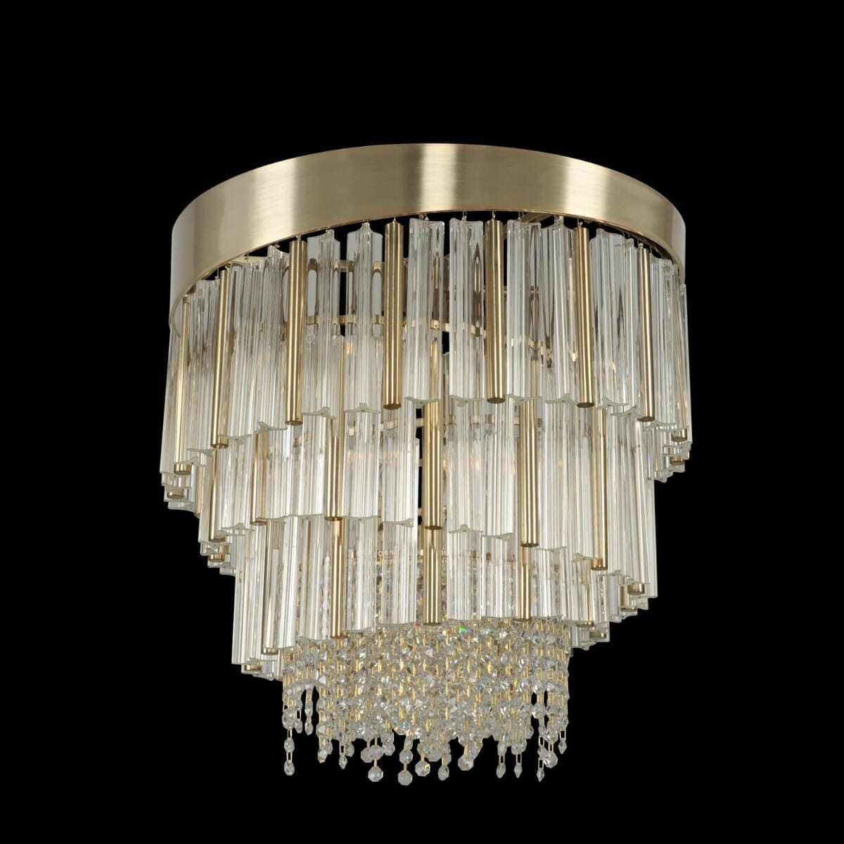 Allegri Espirali 6-Light Pendant Light in Brushed Champagne Gold