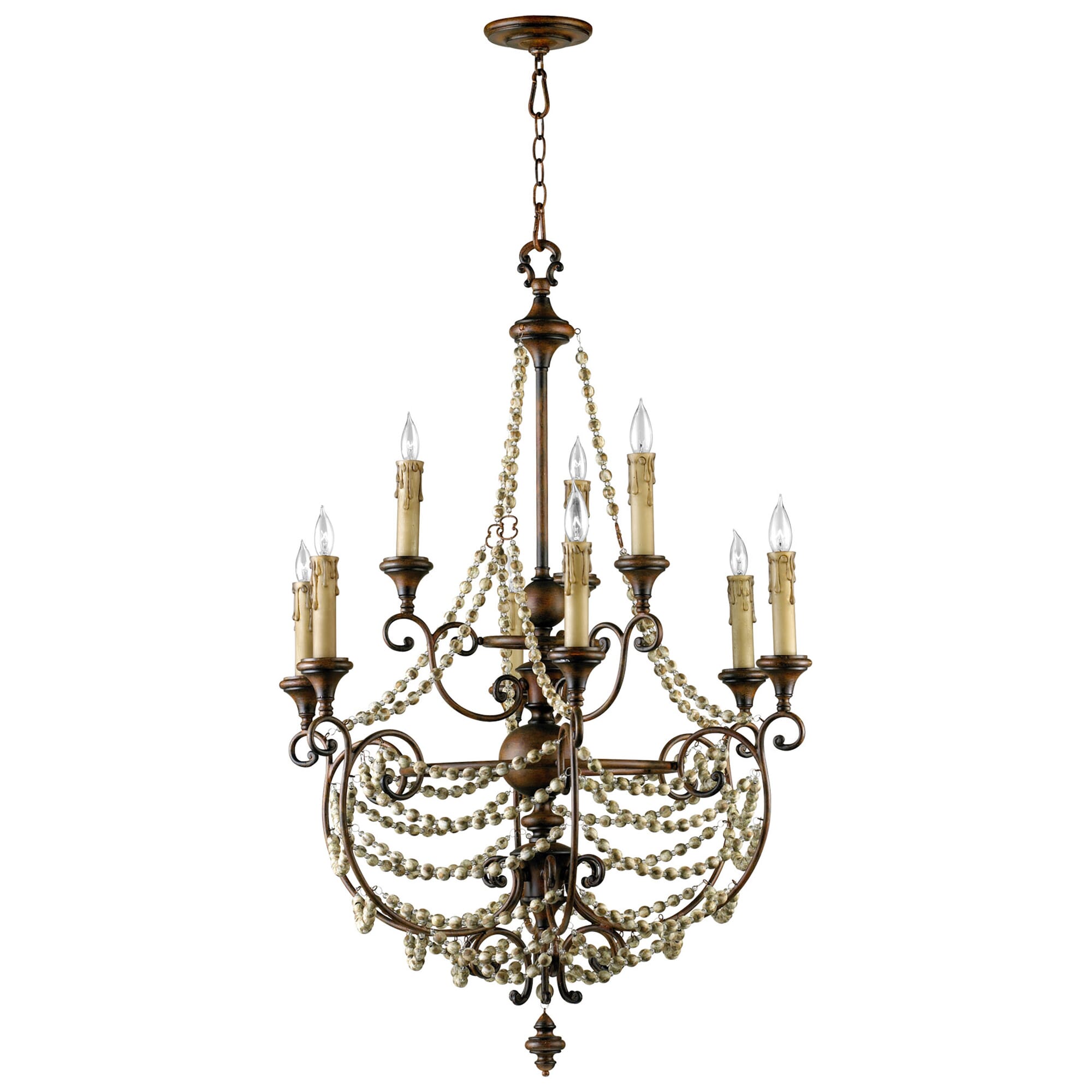 Cyan Design Meriel 9-Light Traditional Chandelier in Antiqued Sienna