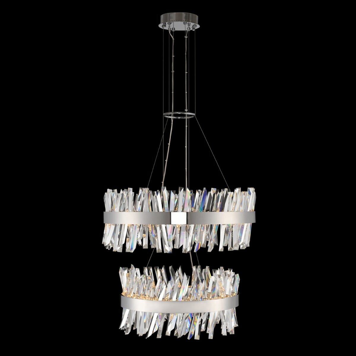 Allegri Glacier Pendant Light in Chrome