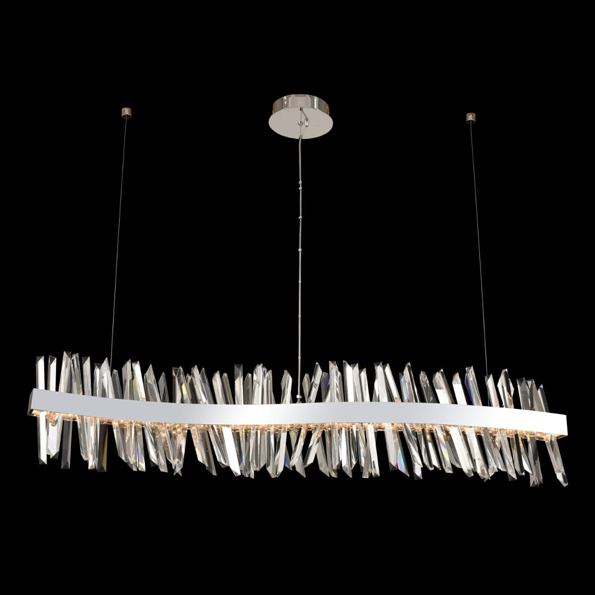 Allegri Glacier 8" Pendant Light in Chrome