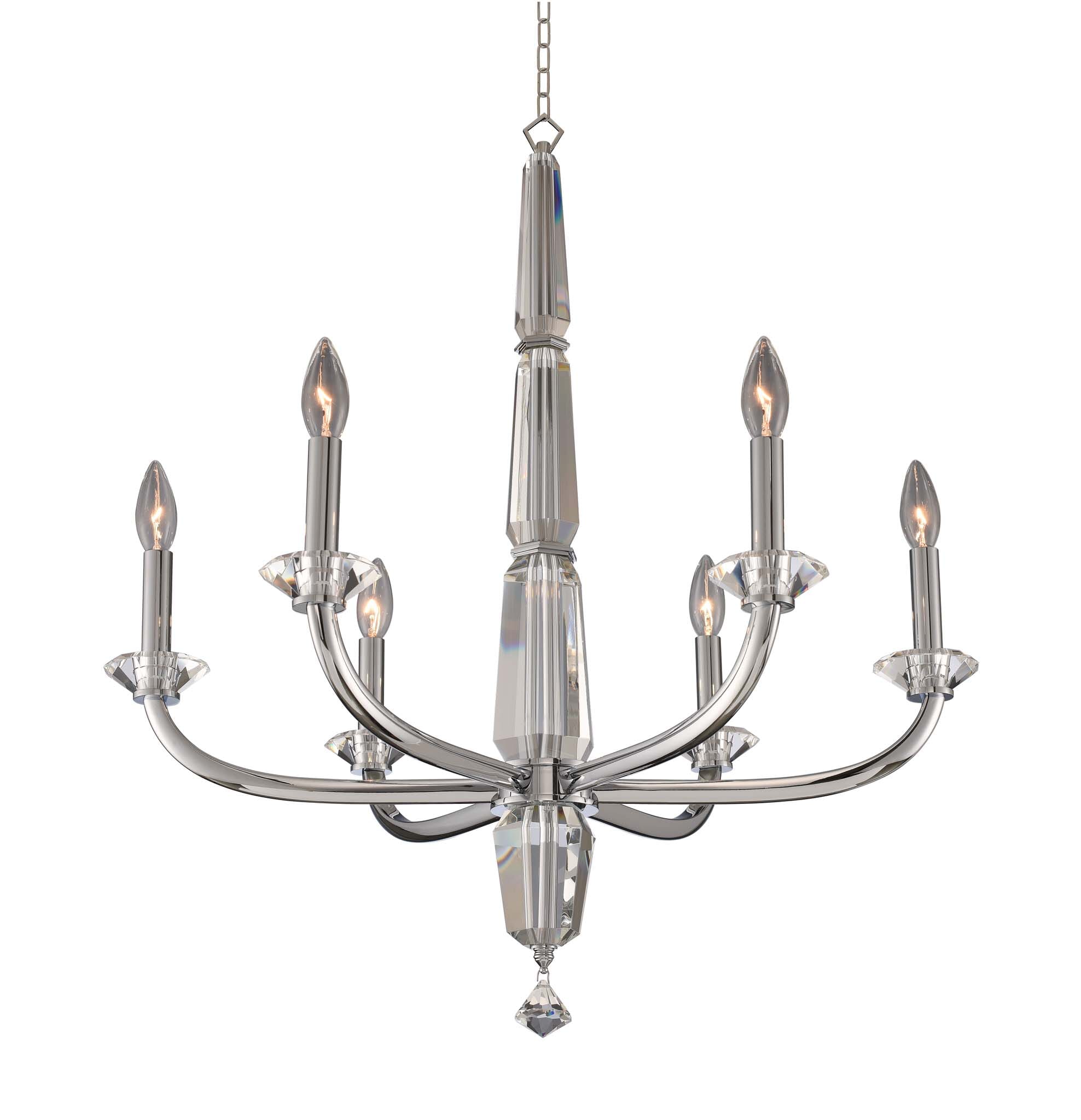 Allegri Palermo 6-Light Modern Chandelier in Chrome