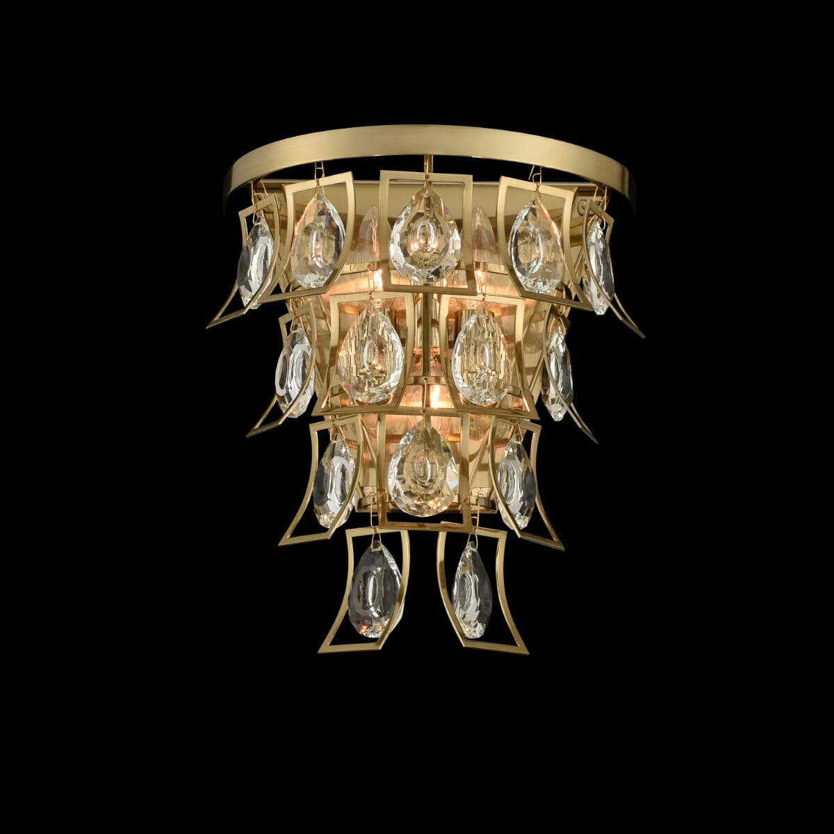 Allegri Carmella 3-Light 13" Wall Sconce in Brushed Brass