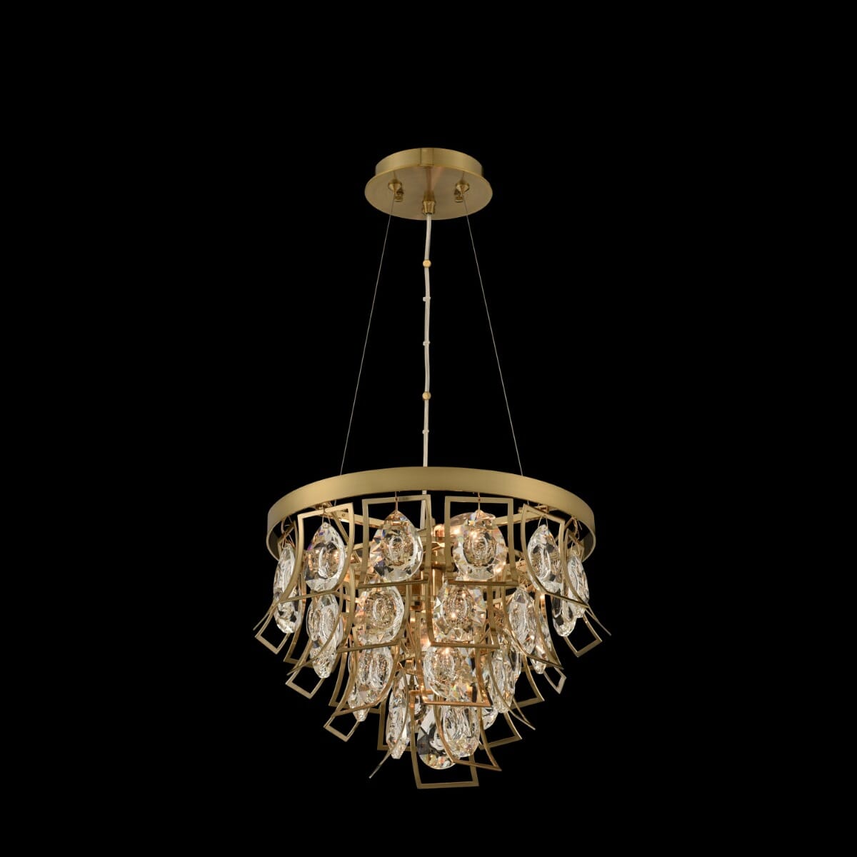 Allegri Carmella 3-Light Pendant Light in Brushed Brass