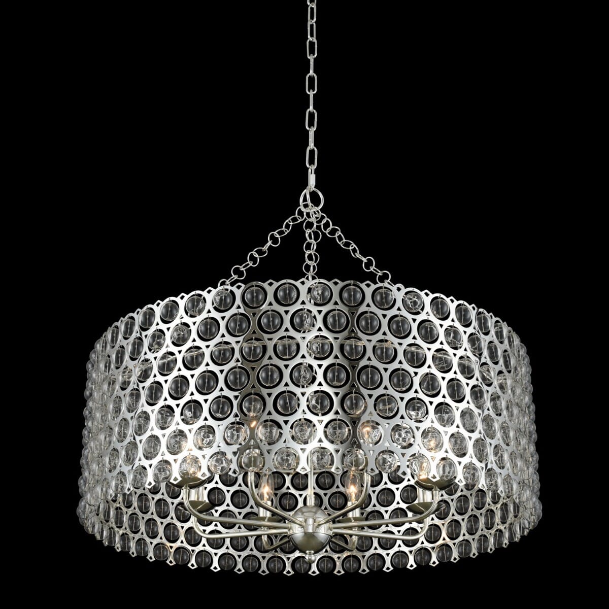 Allegri Vita 8-Light 32" Pendant Light in Polished Silver