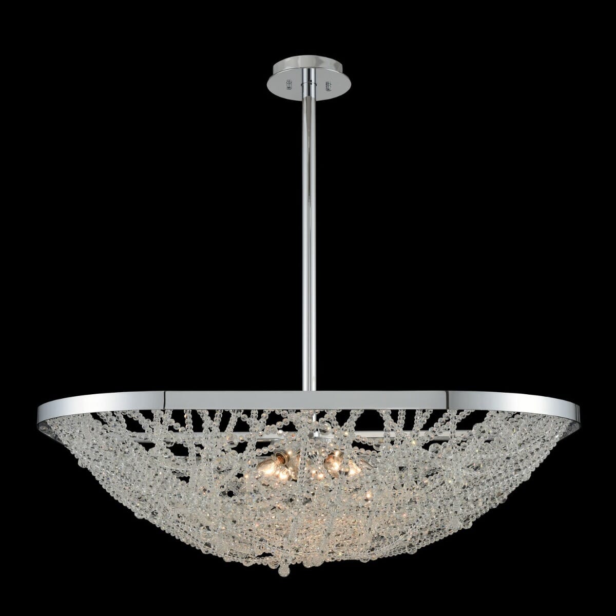 Allegri Lana 8-Light 32" Pendant Light in Chrome