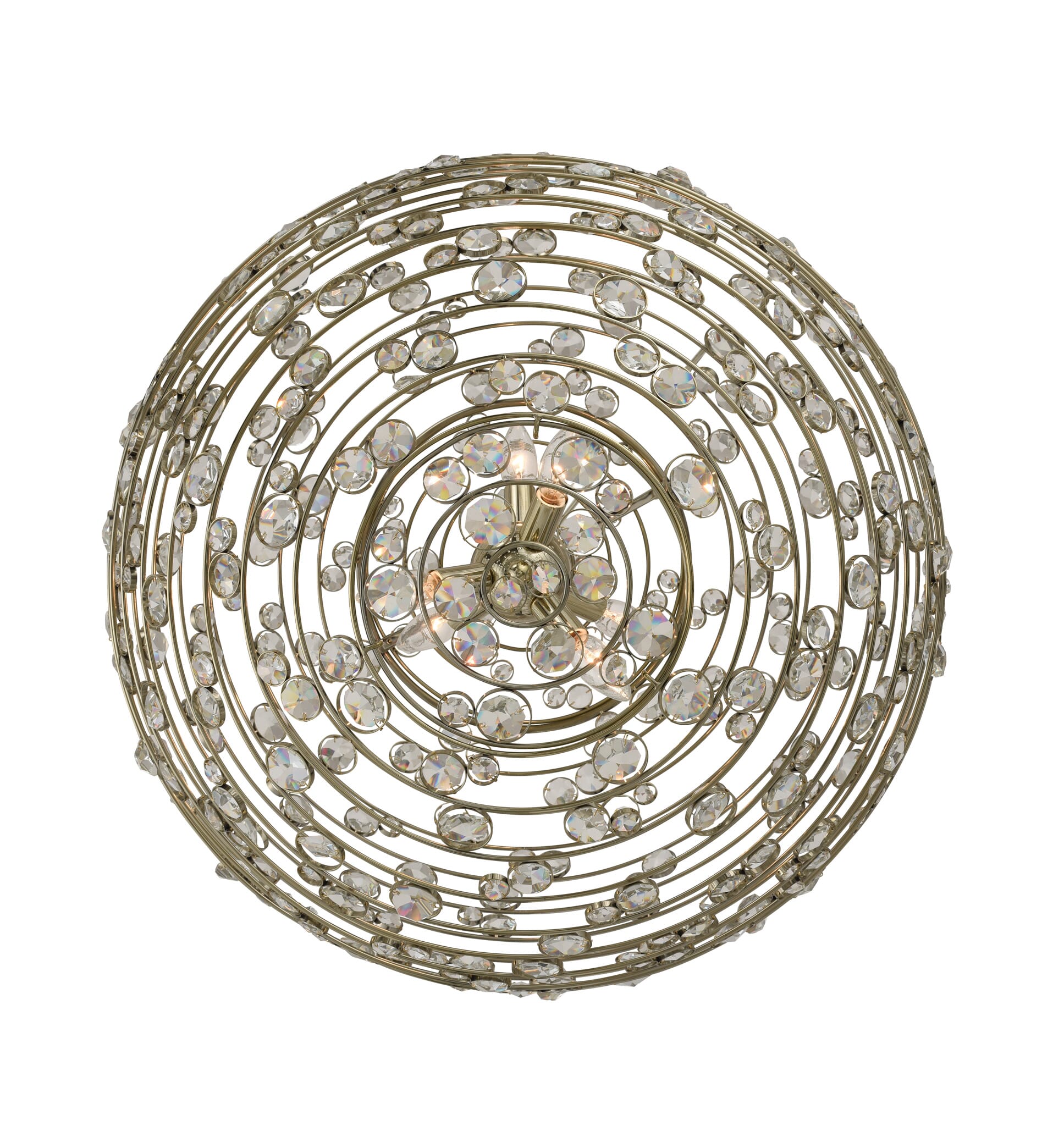 Allegri Gemini 6-Light Pendant Light in Champagne Gold