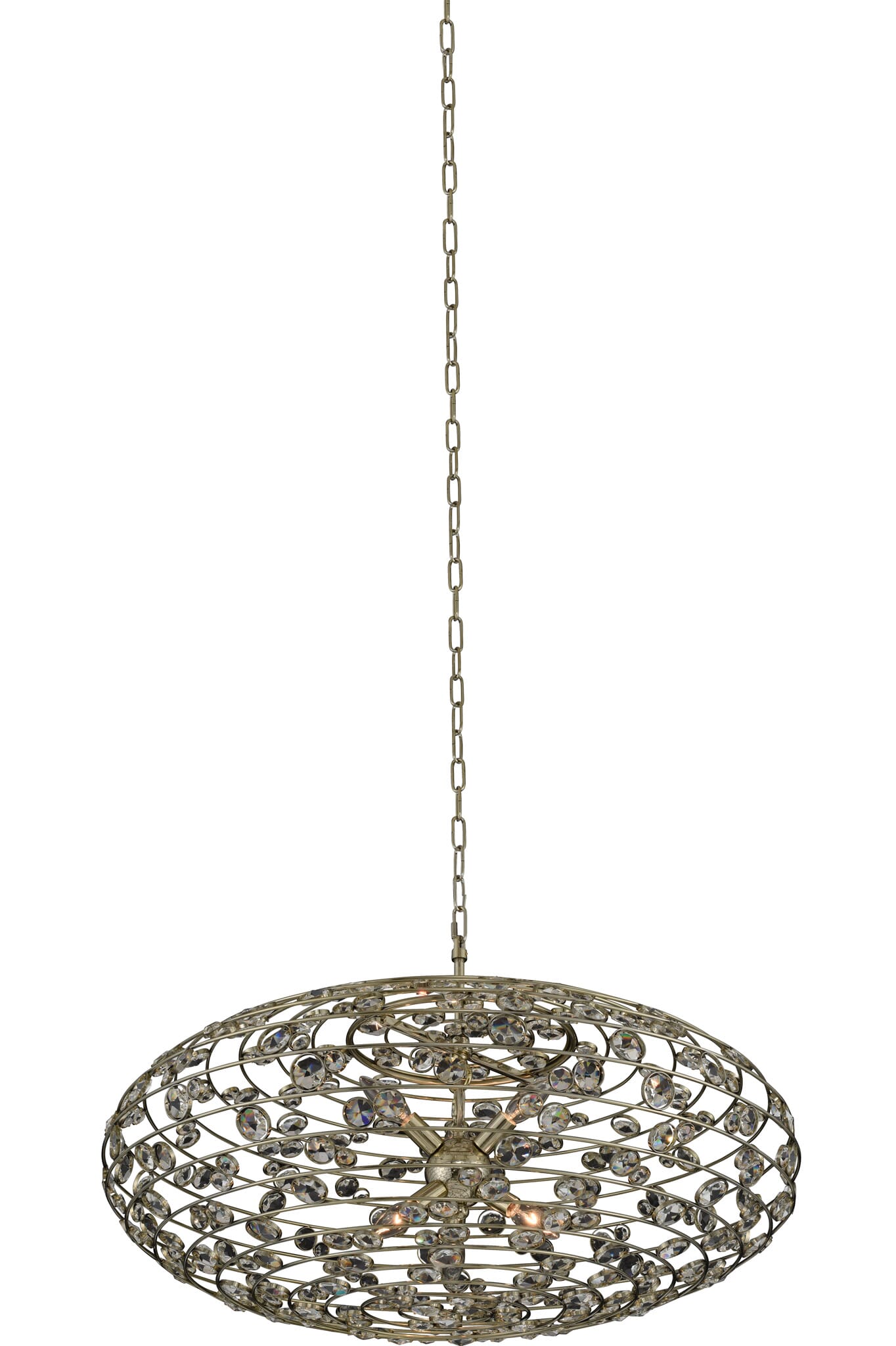 Allegri Gemini 6-Light Pendant Light in Champagne Gold