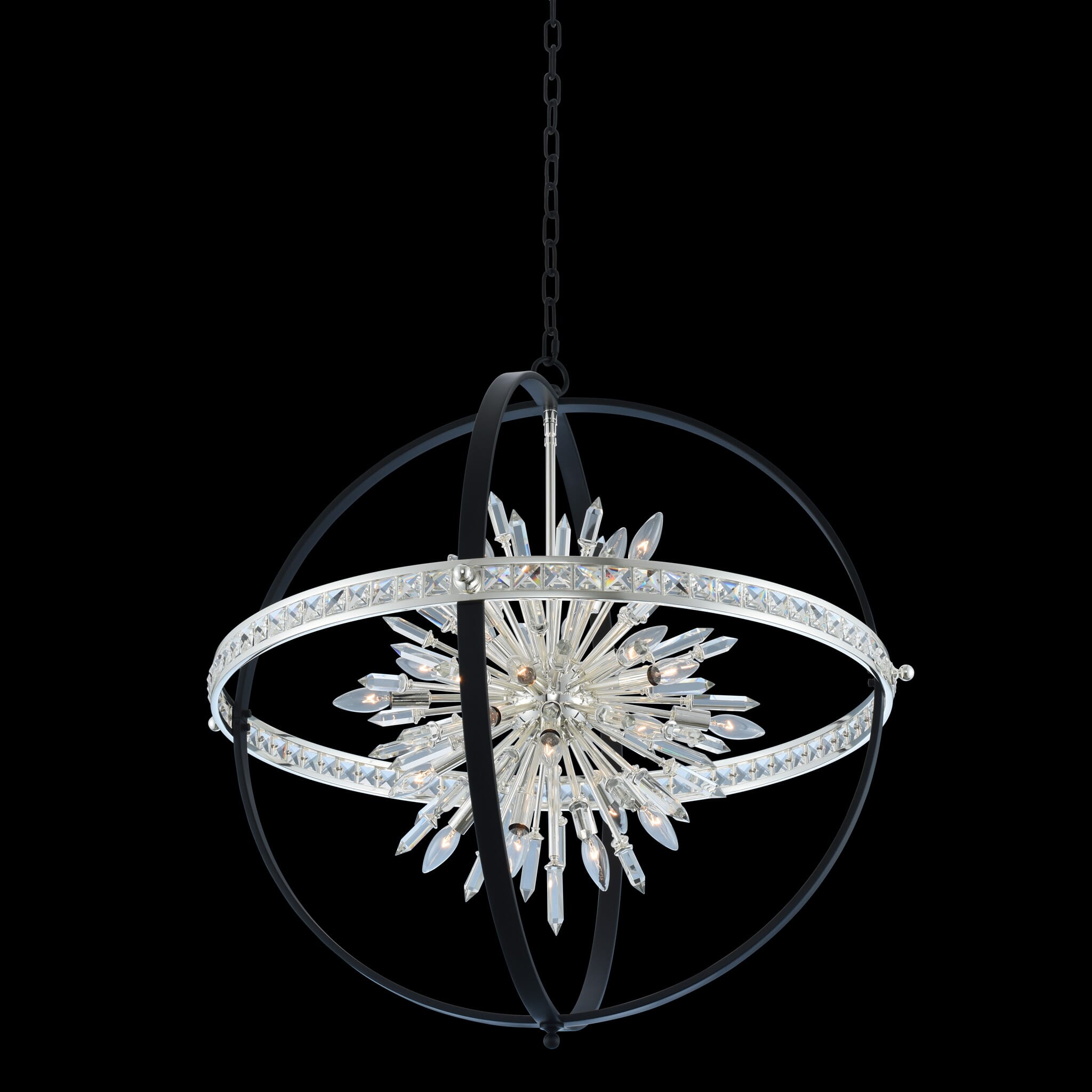 Allegri Angelo 24-Light Pendant Light in Polished Silver