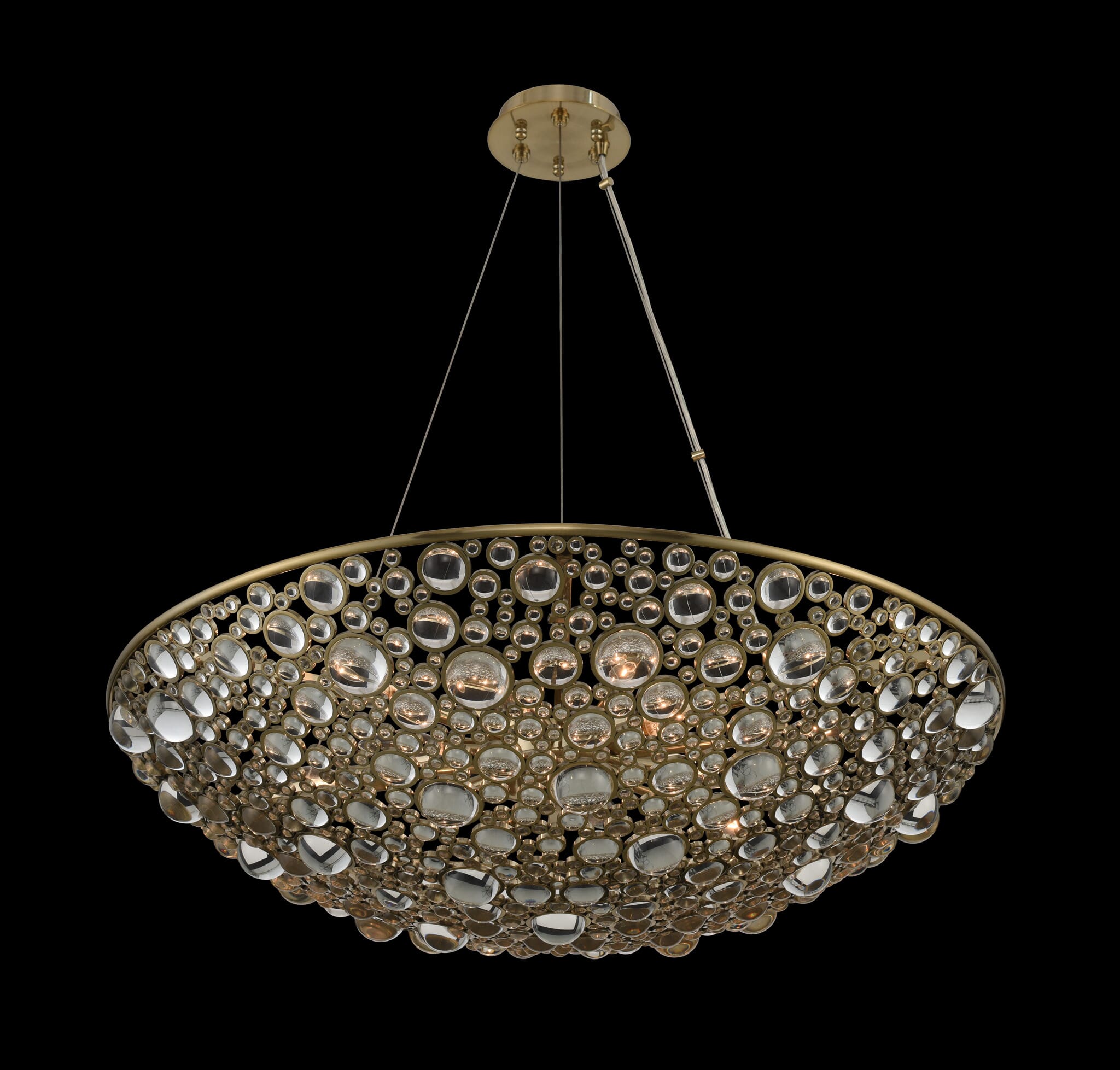 Allegri Ciottolo 12-Light Pendant Light in Brushed Champagne Gold