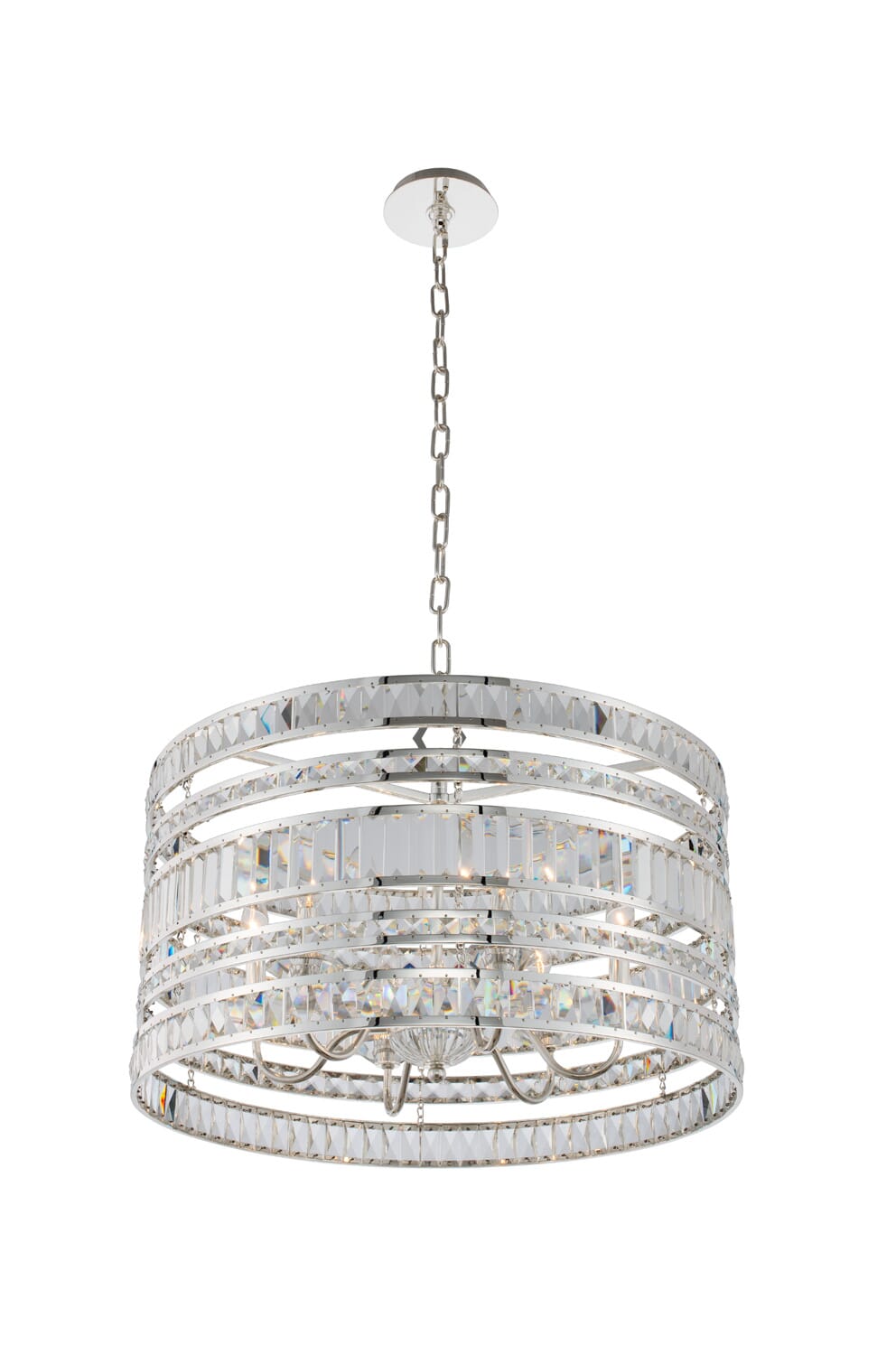 Allegri Strato 6-Light Pendant Light in Polished Silver