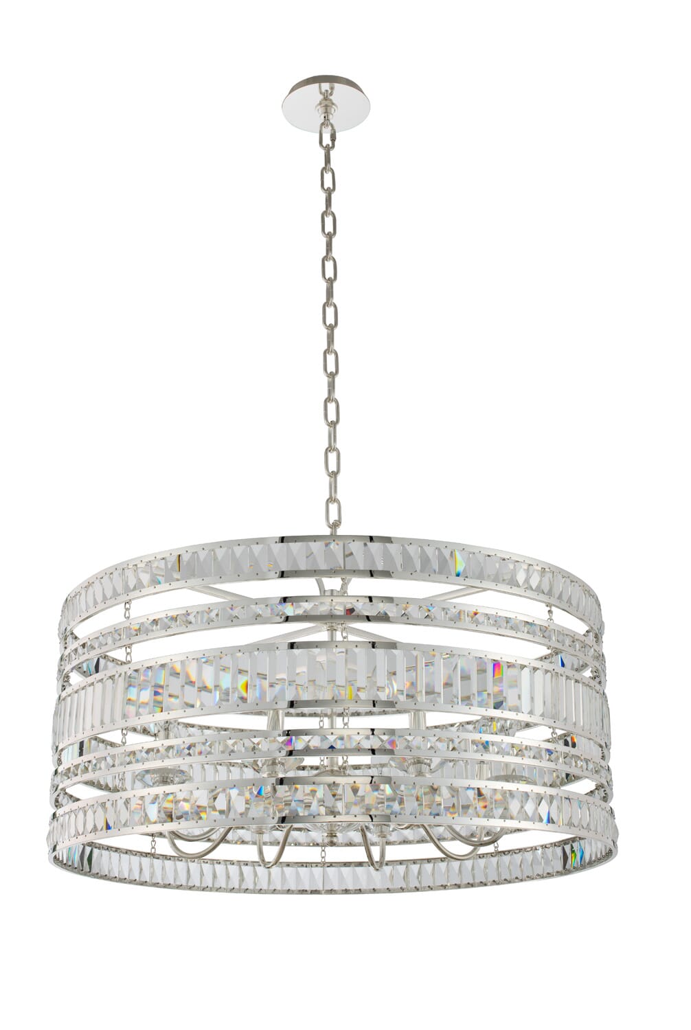 Allegri Strato 8-Light Pendant Light in Polished Silver