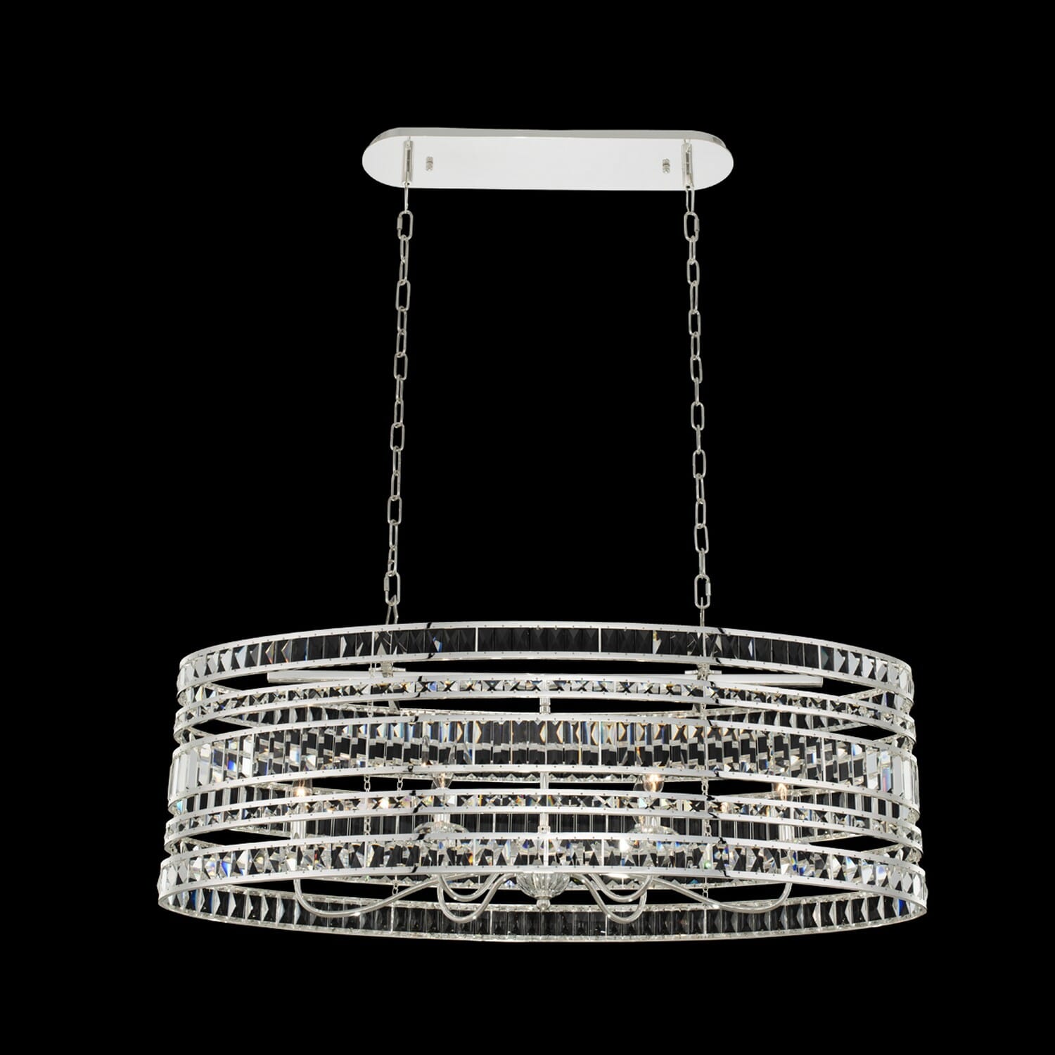 Allegri Strato 6-Light Kitchen Island Light in Polished Silver