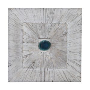 Arteriors Templeton Centerpiece in Washed Gray/Burnt Wax Iron